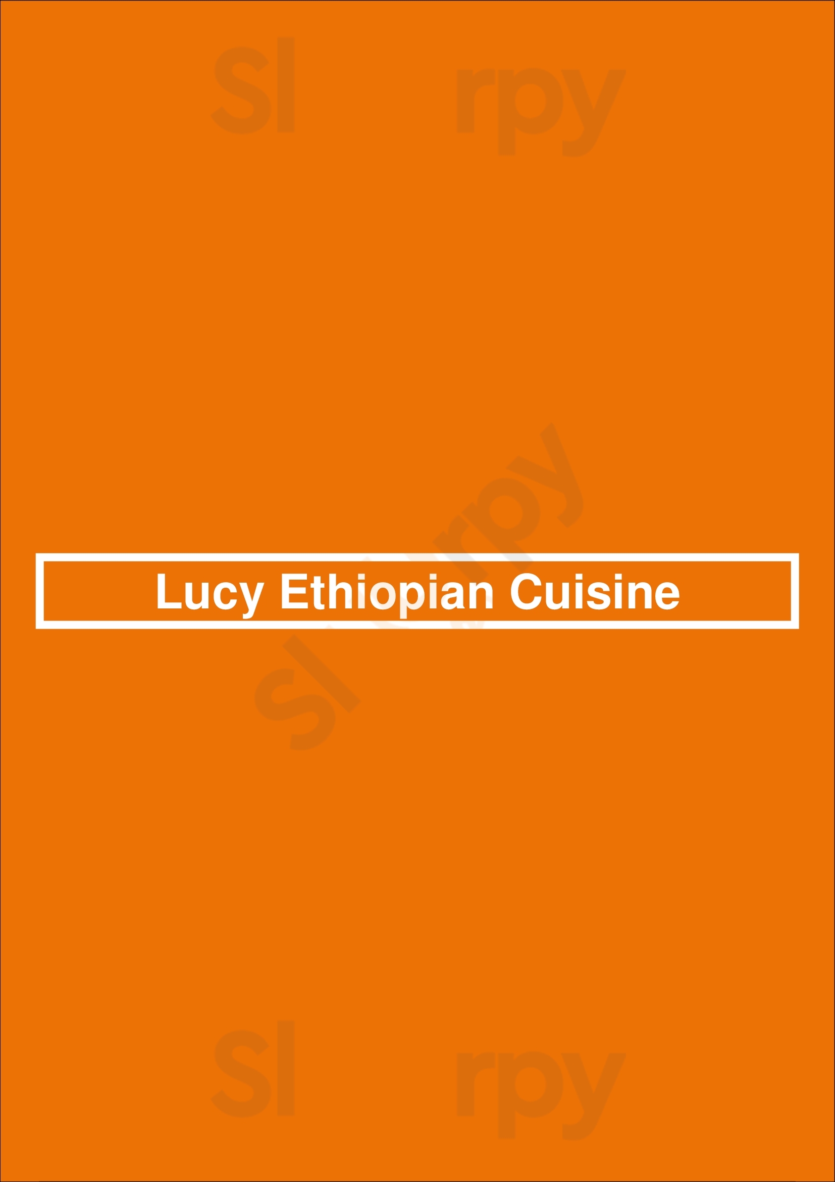 Lucy Ethiopian Cuisine Buffalo Menu - 1