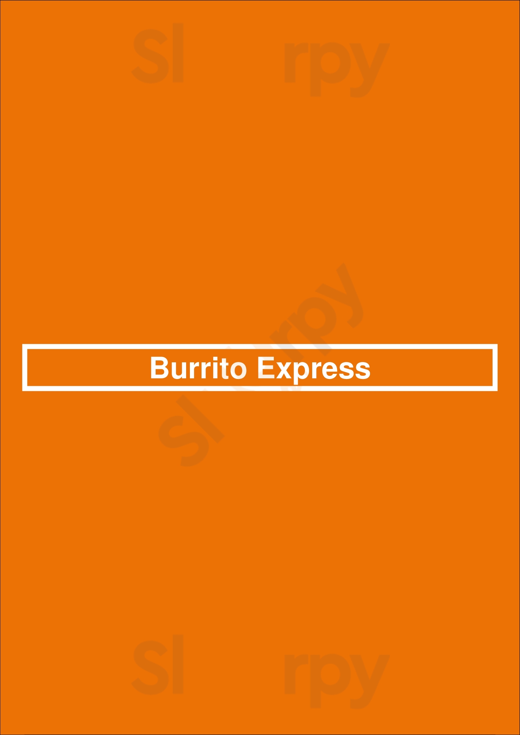 Main Menu - Burrito Express