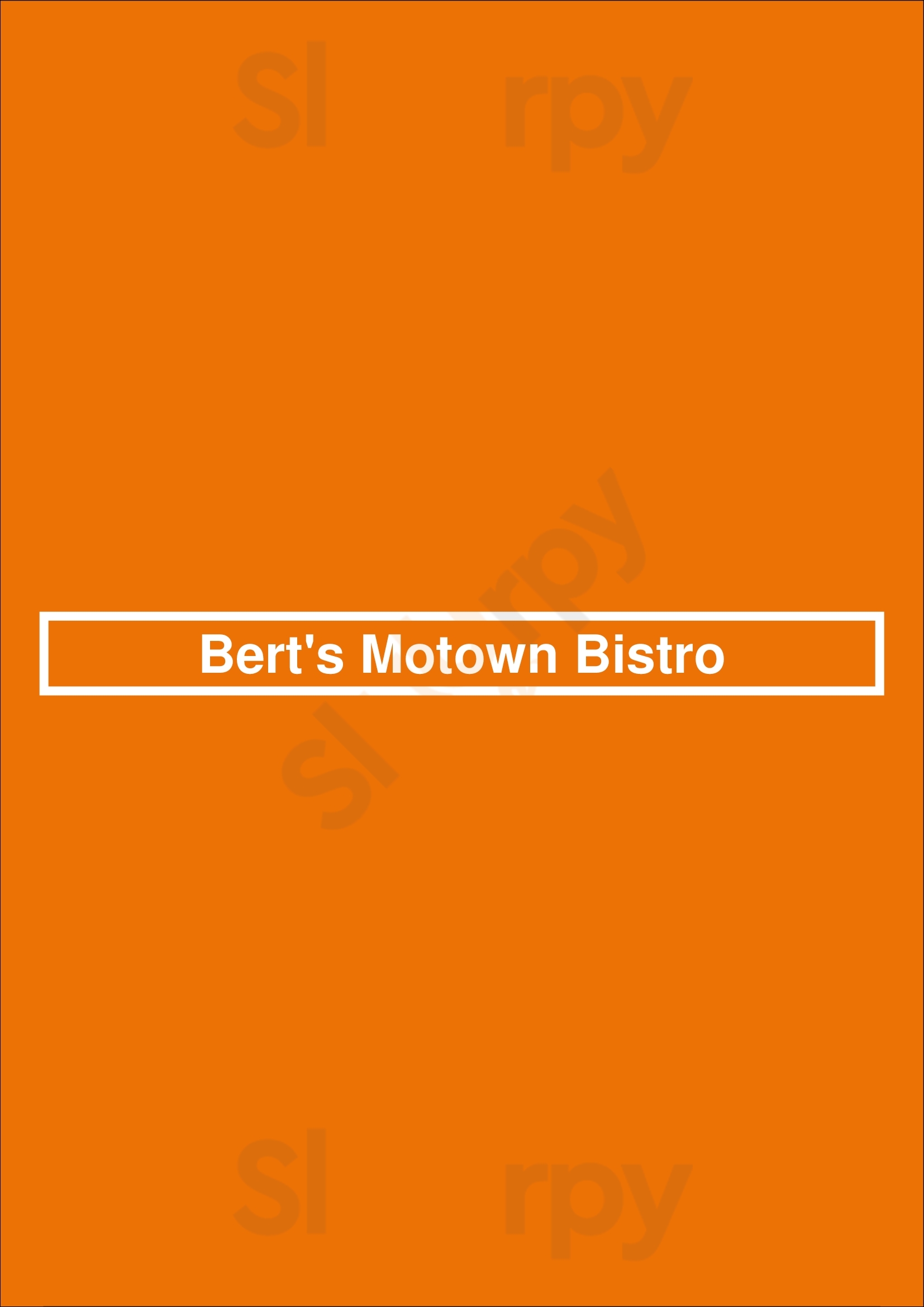 Main Menu - The Motown Bistro