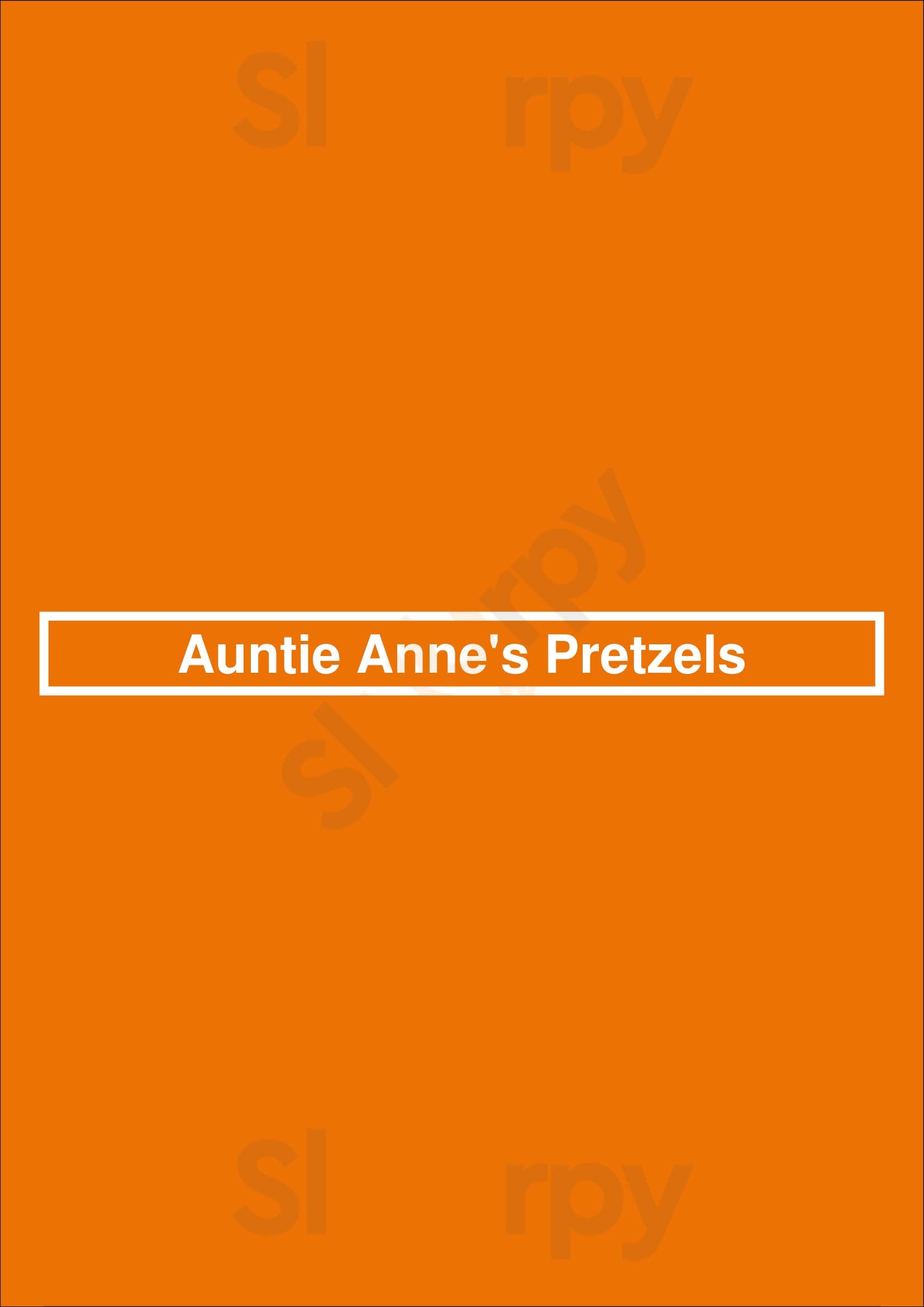 Auntie Anne's Pretzels Reno Menu - 1