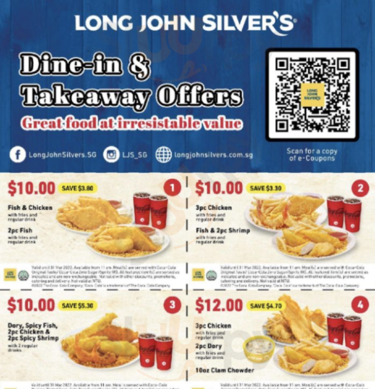 Long John Silver's menù, Knoxville - Main Menu | Sluurpy