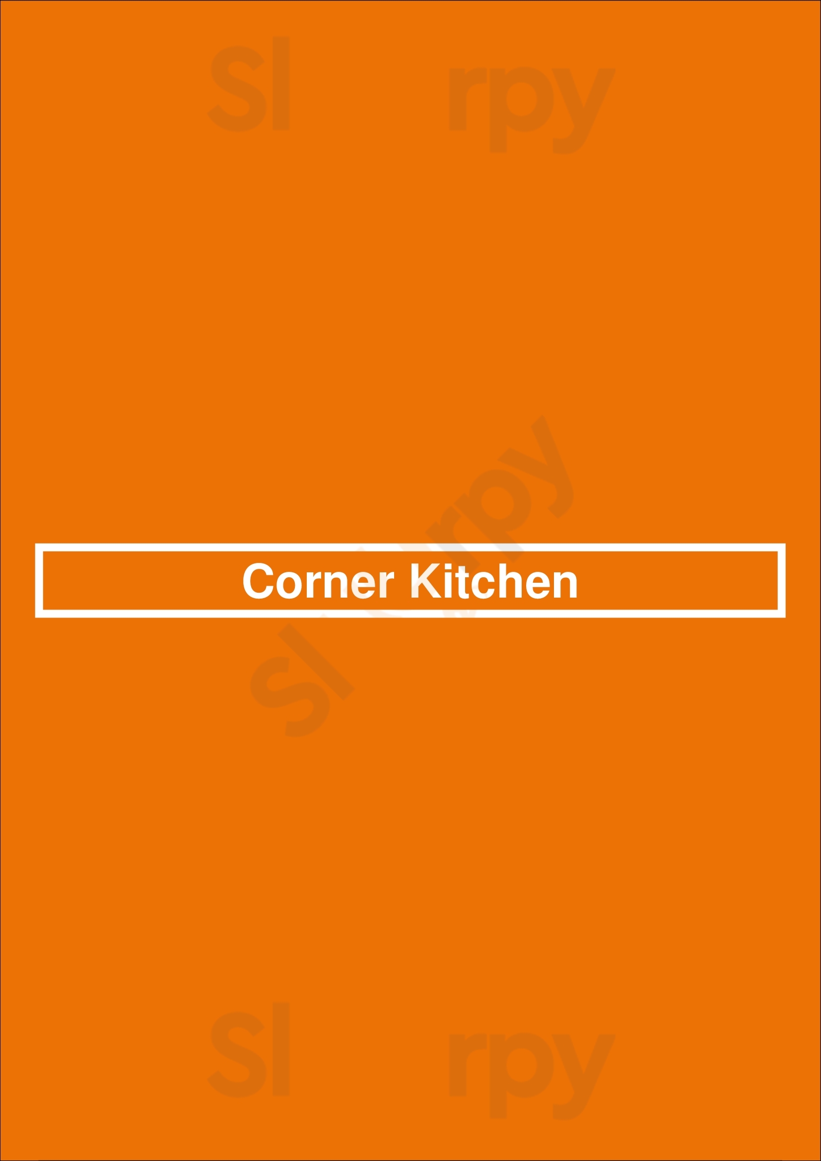 Main Menu - Corner Kitchen