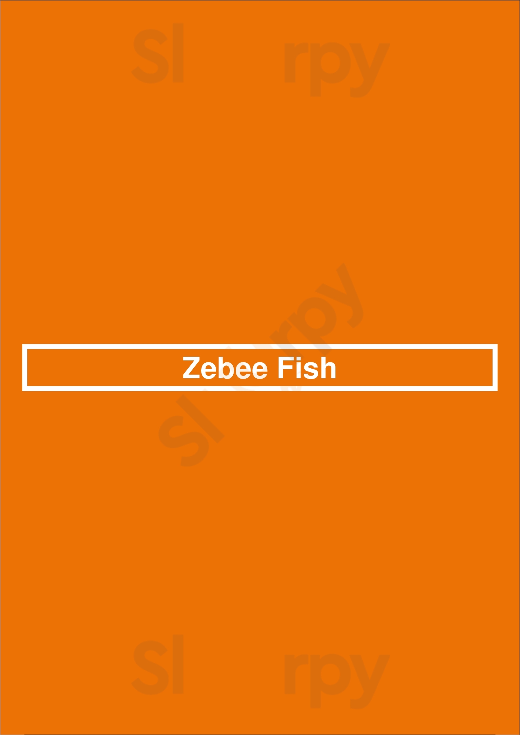 Main Menu - Zebee Fish