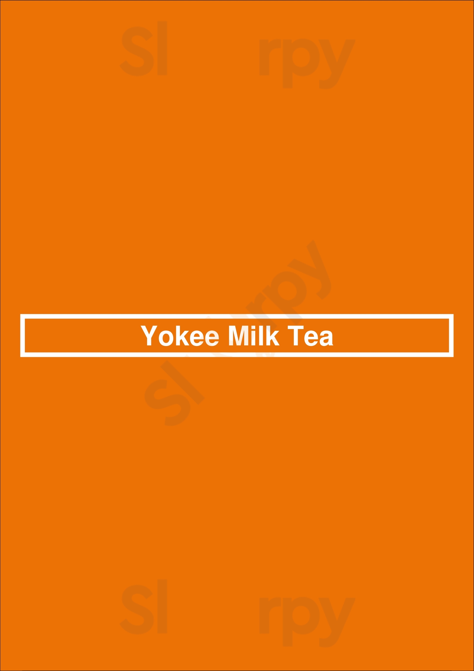 Yokee Milk Tea Oakland Menu - 1