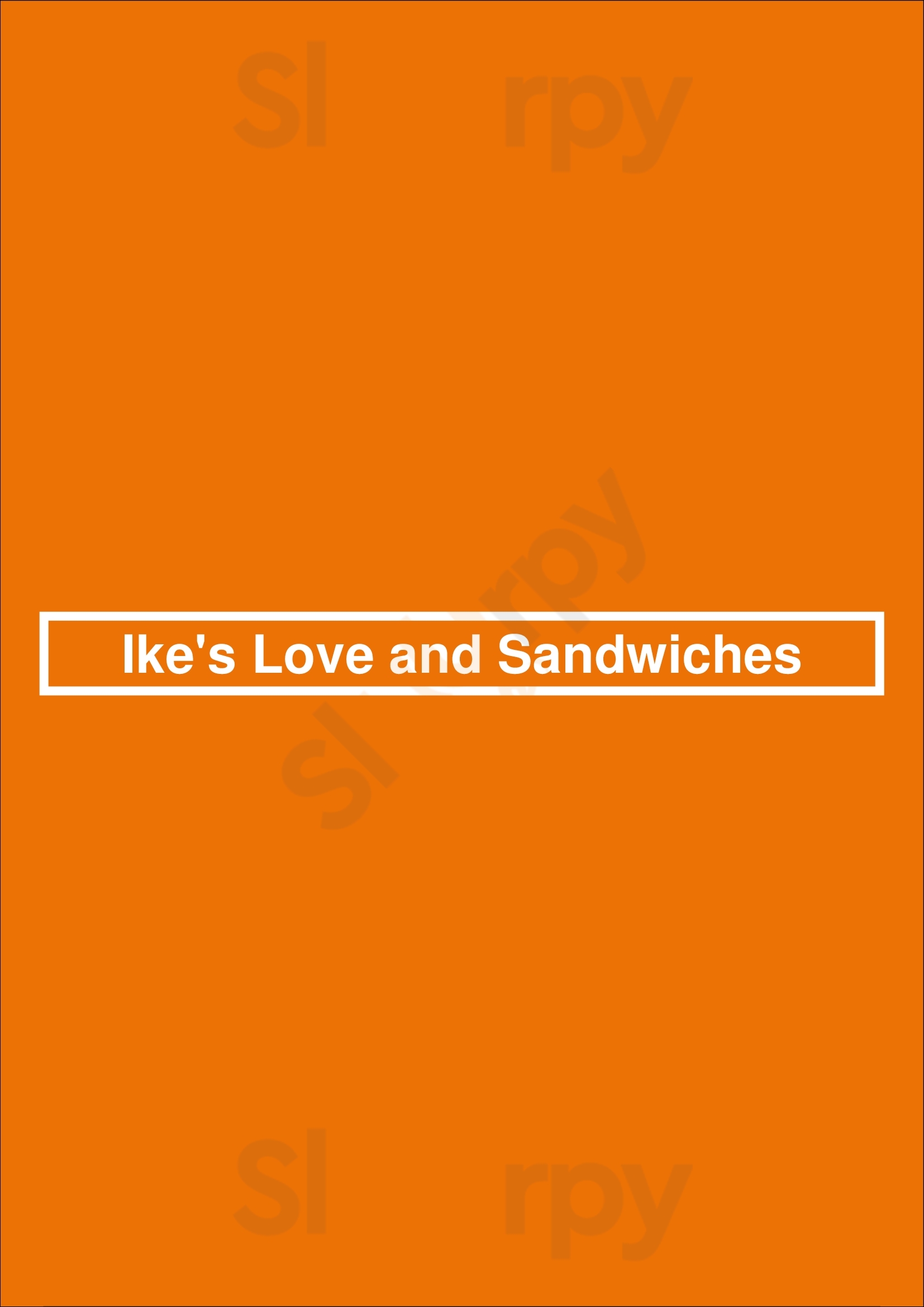 Ike's Love And Sandwiches Long Beach Menu - 1