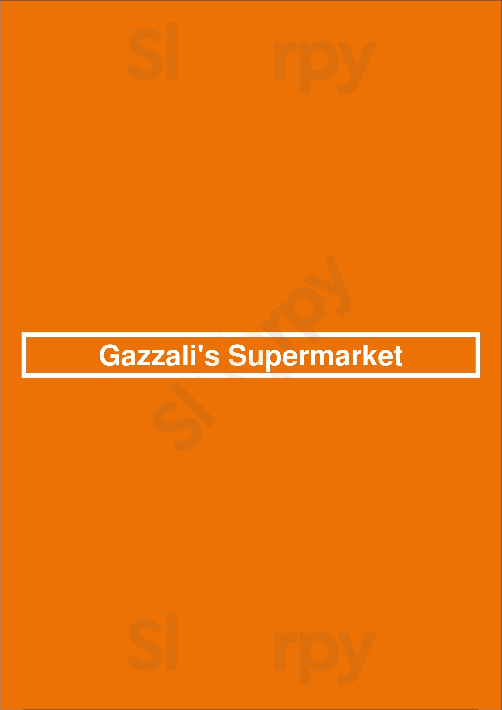 Gazzali's Supermarket Oakland Menu - 1