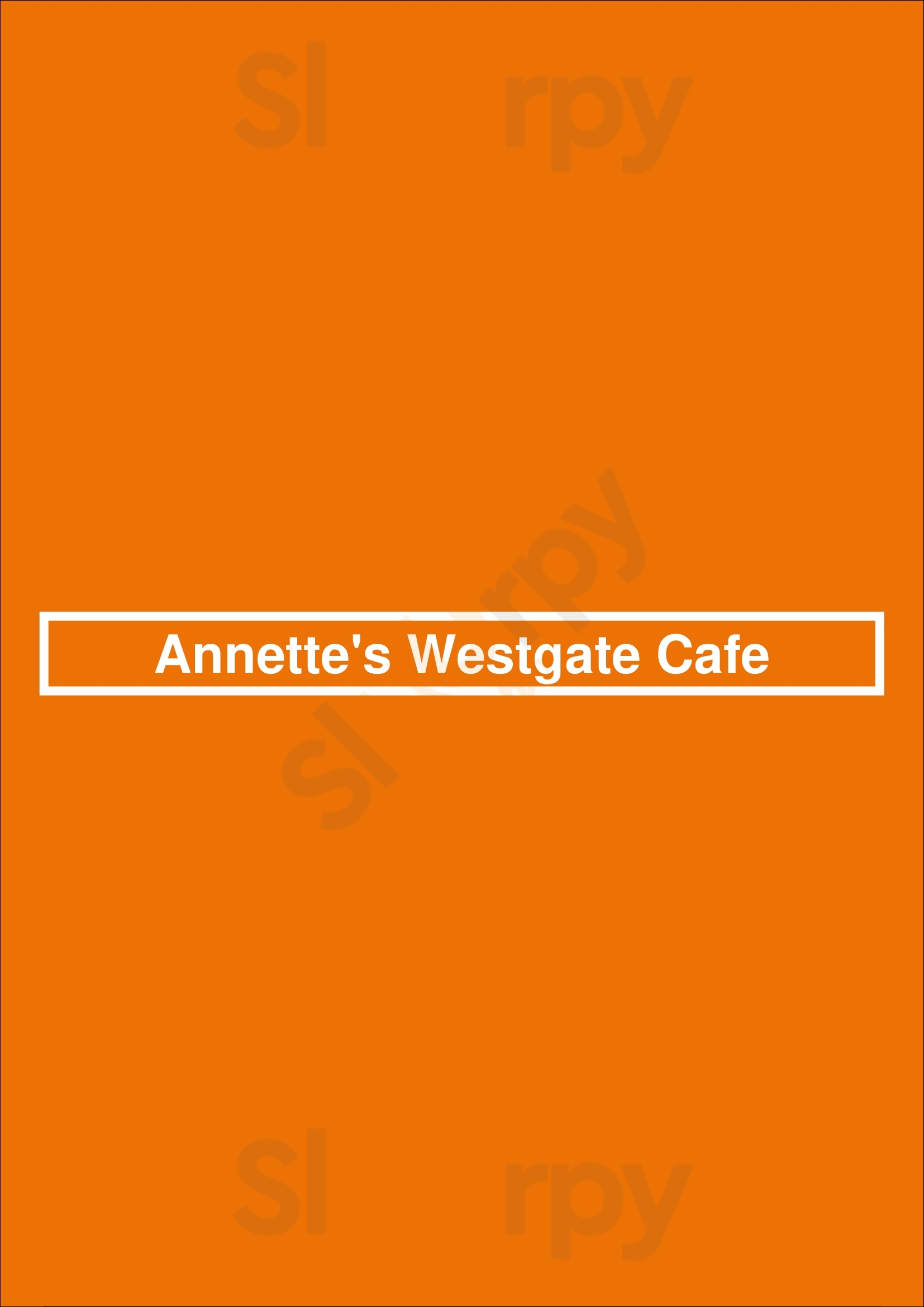 Annette's Westgate Cafe Salem Menu - 1