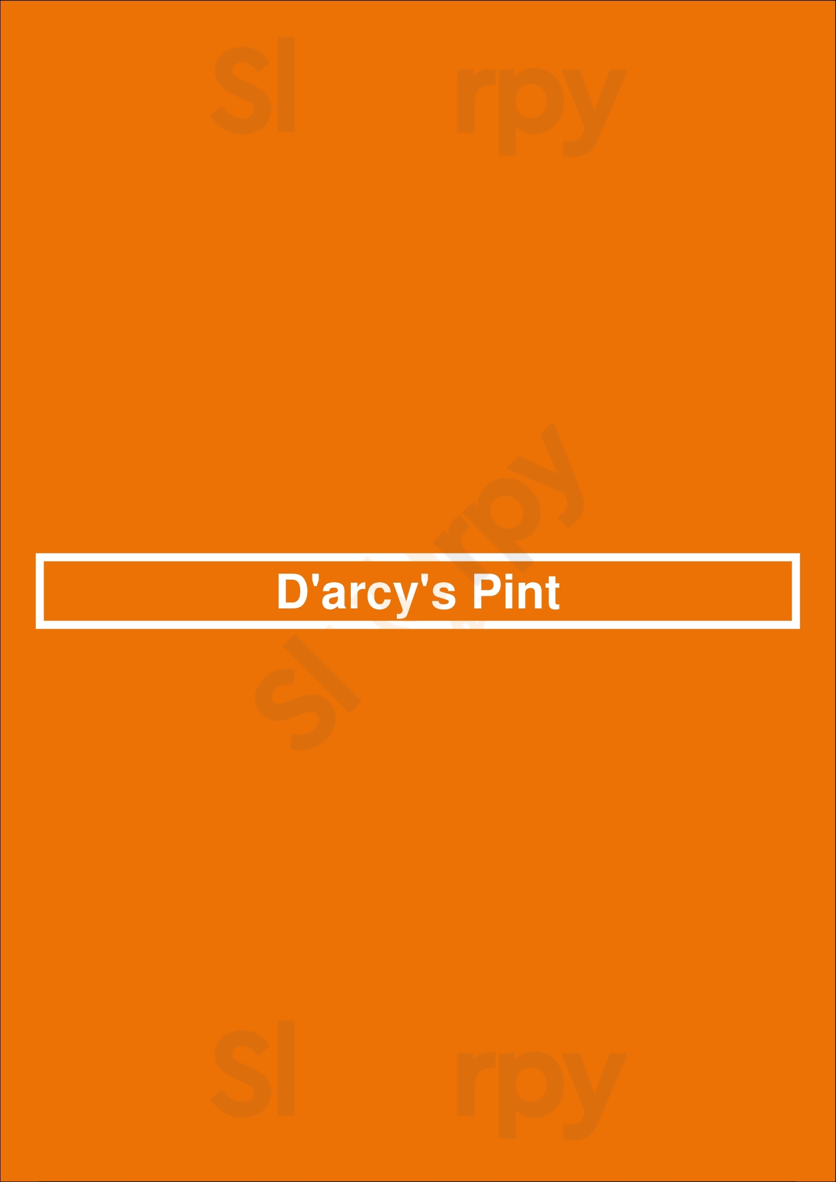 D'arcy's Pint Springfield Menu - 1