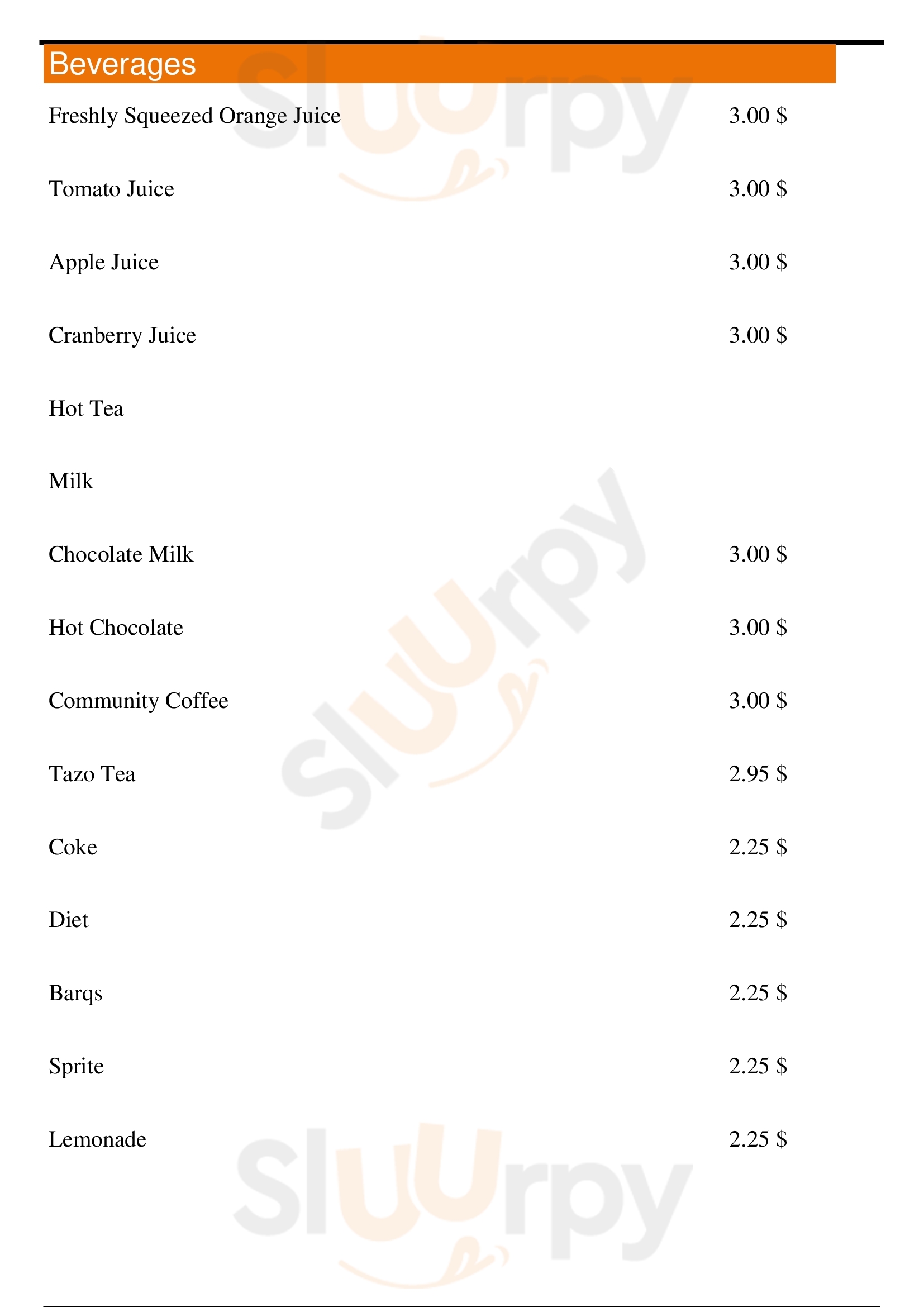 Riccobono's Peppermill menù, Metairie Main Menu Sluurpy