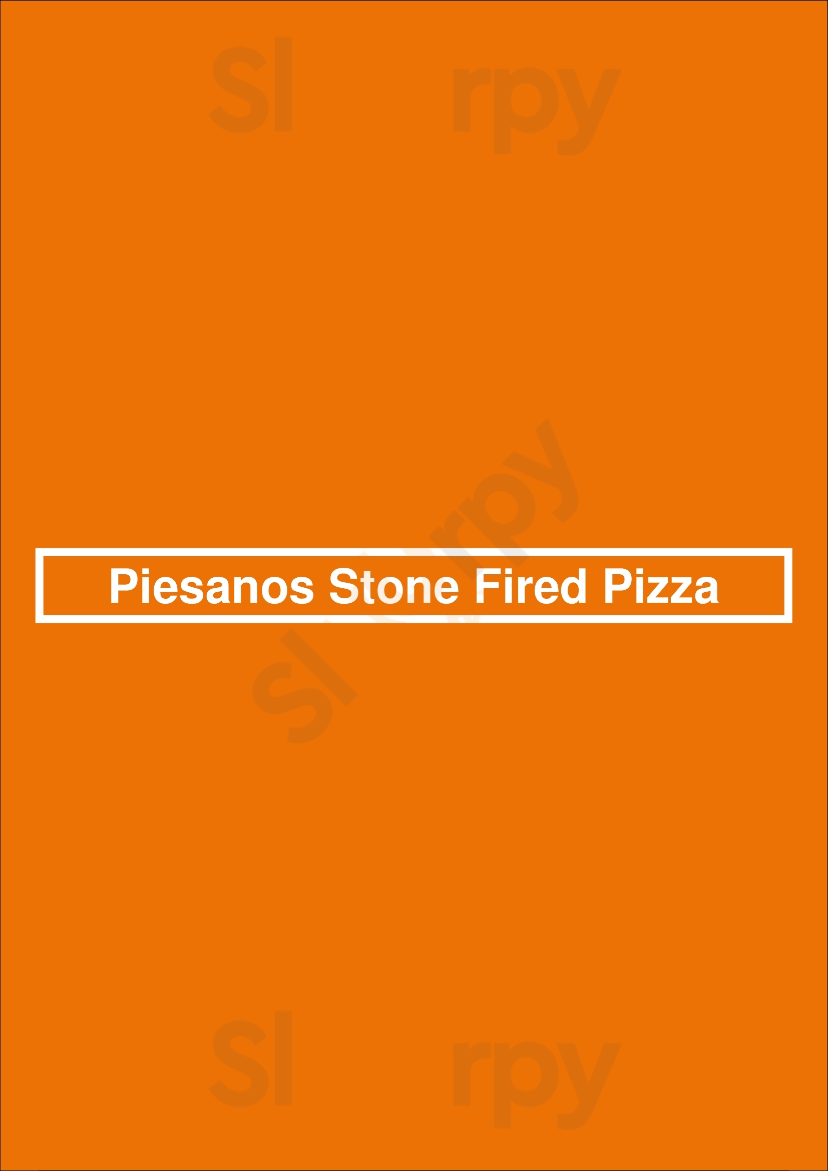 Piesanos Stone Fired Pizza Gainesville Menu - 1