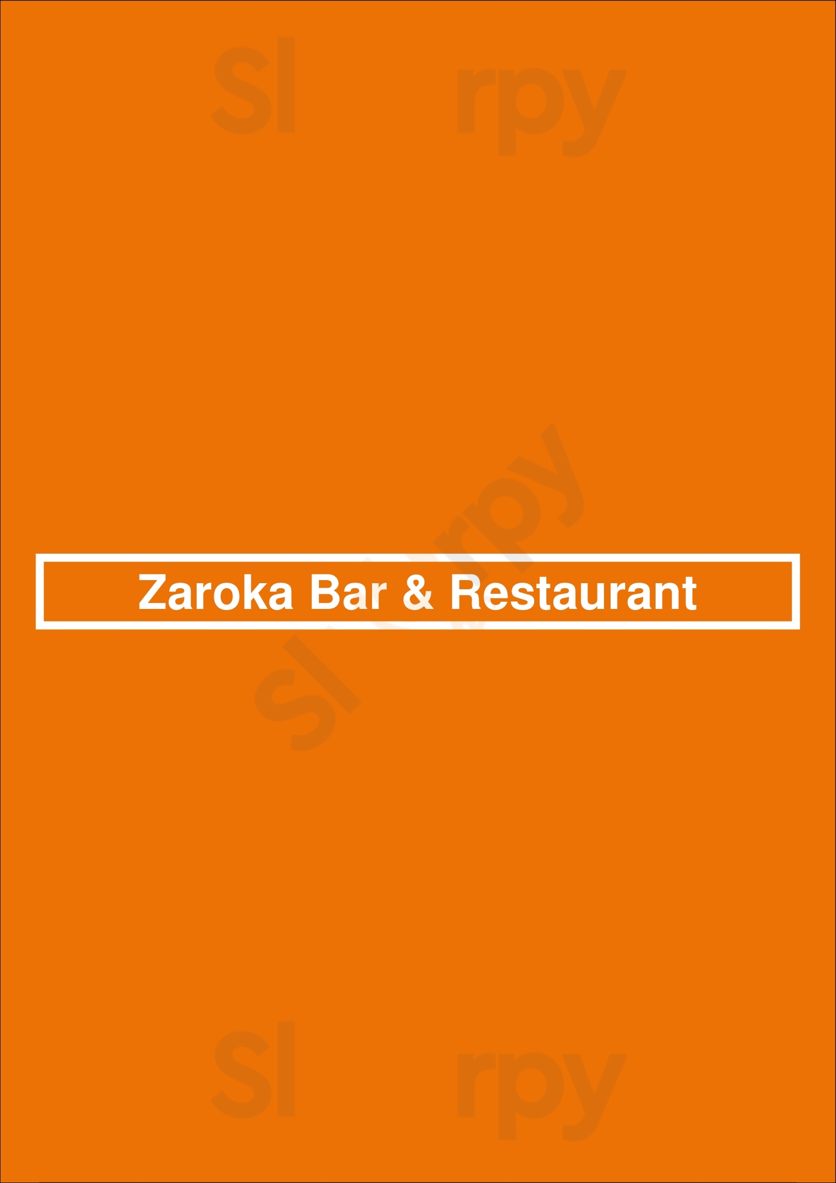 Zaroka Bar & Grill New Haven Menu - 1