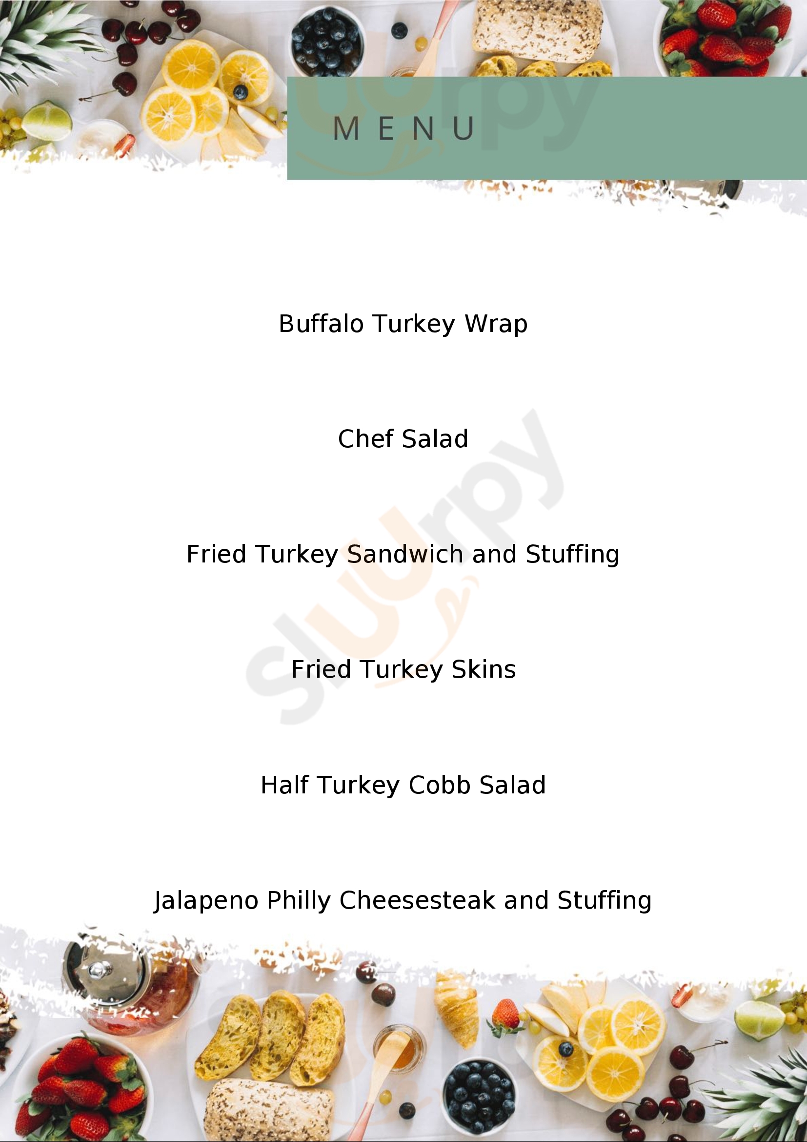 The Fried Turkey Sandwich Shop Fayetteville Menu - 1