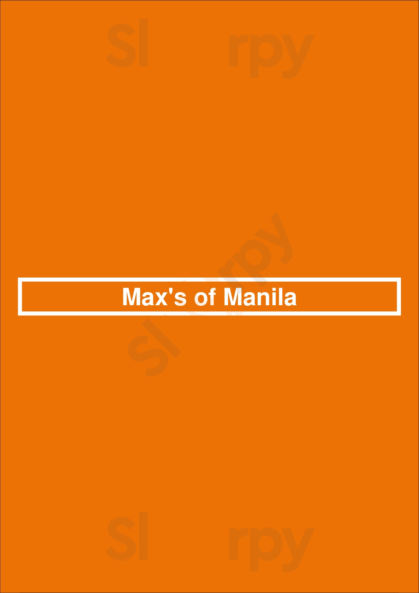Max's Of Manila Glendale Menu - 1