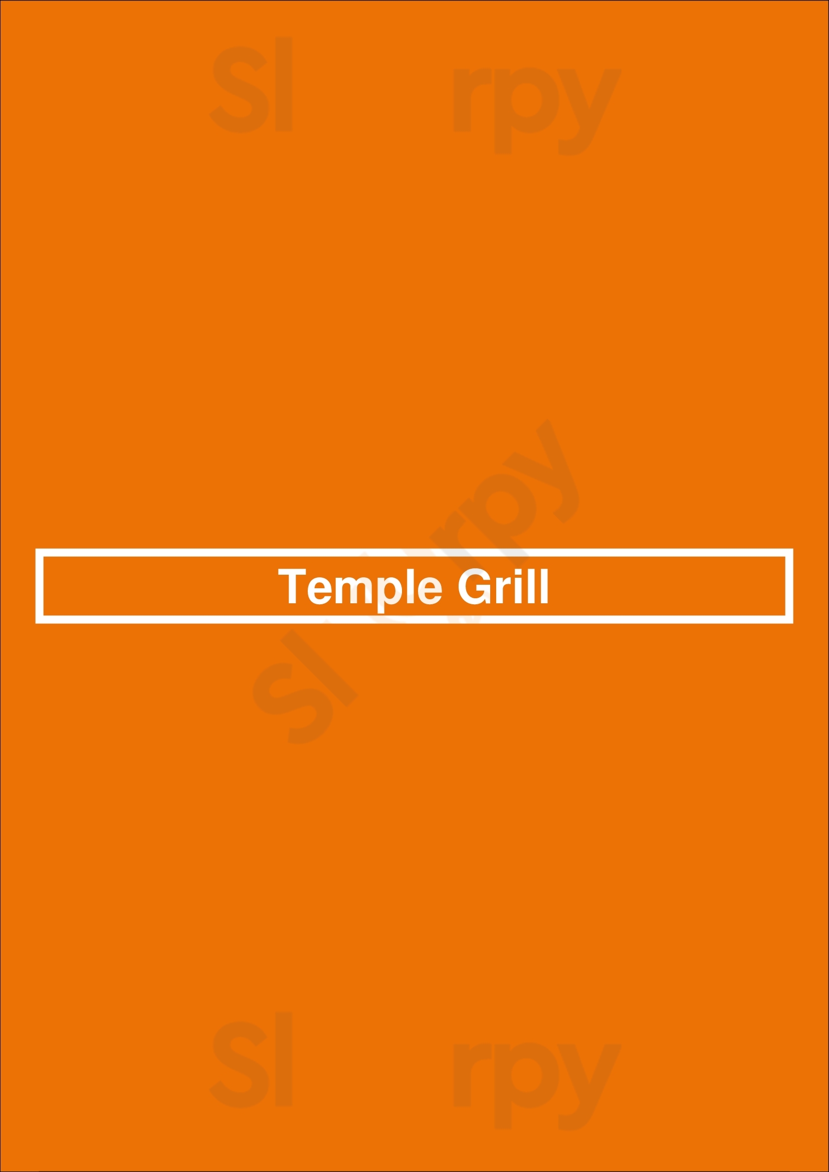 Temple Grill New Haven Menu - 1