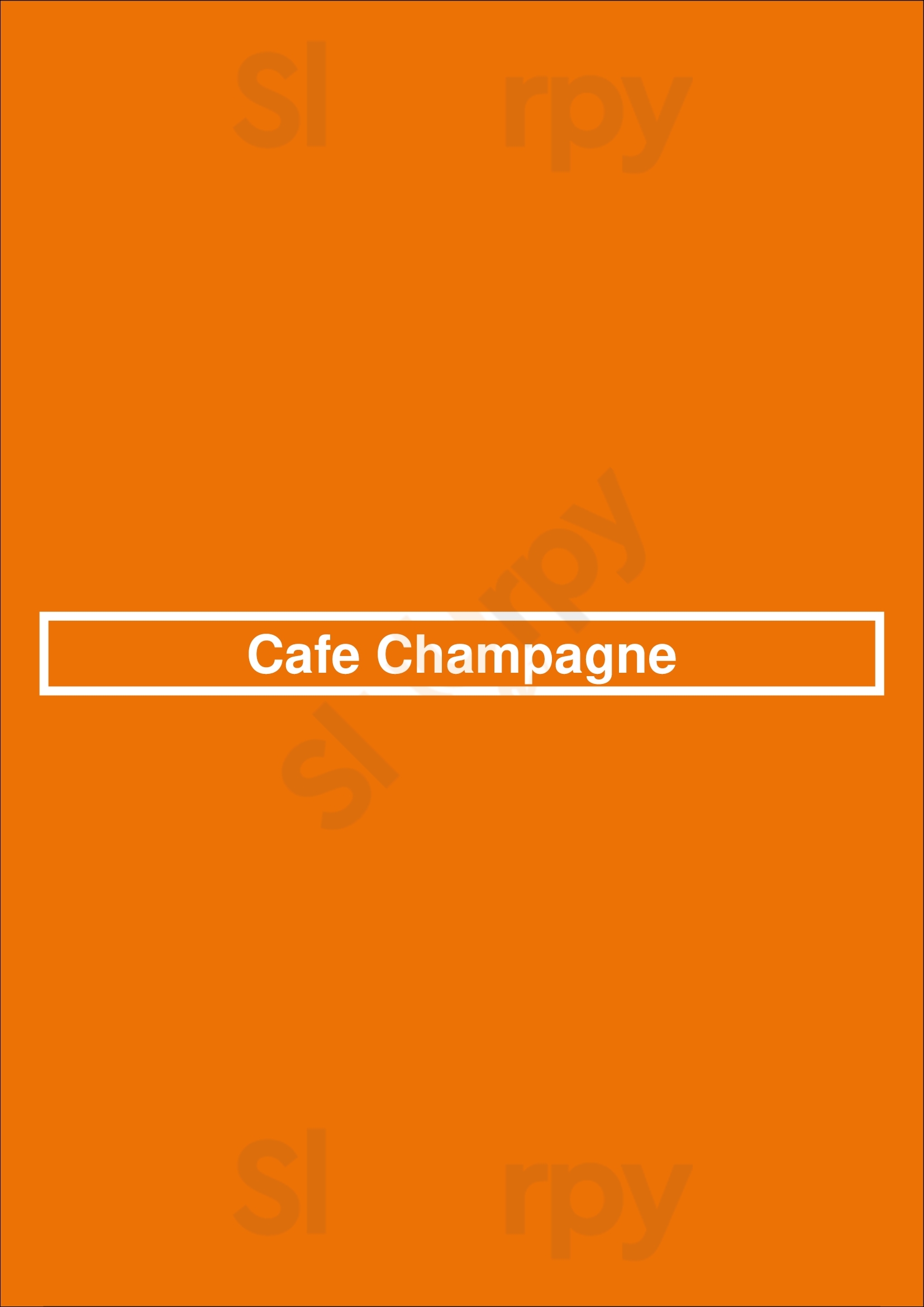 Cafe Champagne Temecula Menu - 1