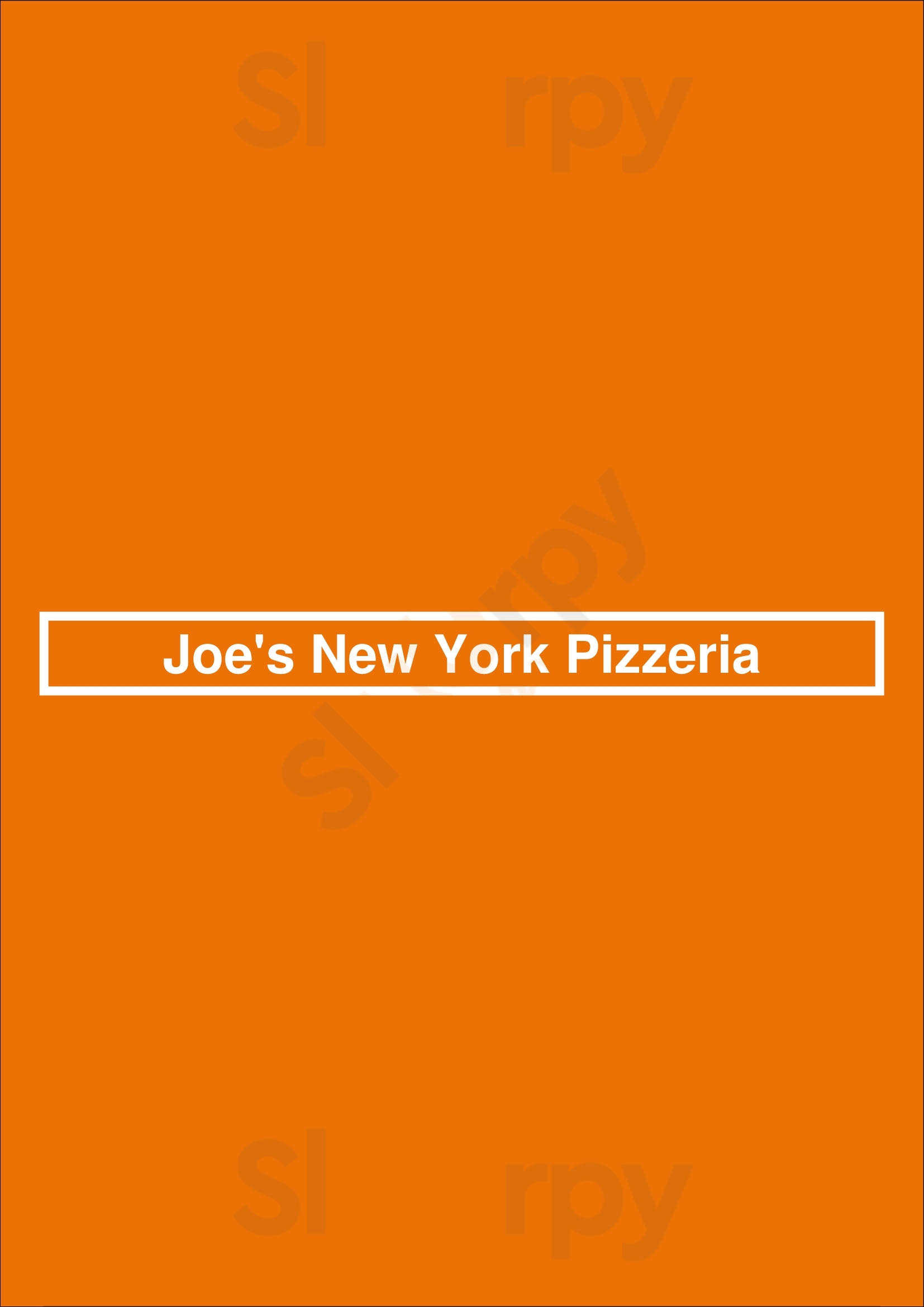 Joe's New York Pizzeria Alpharetta Menu - 1
