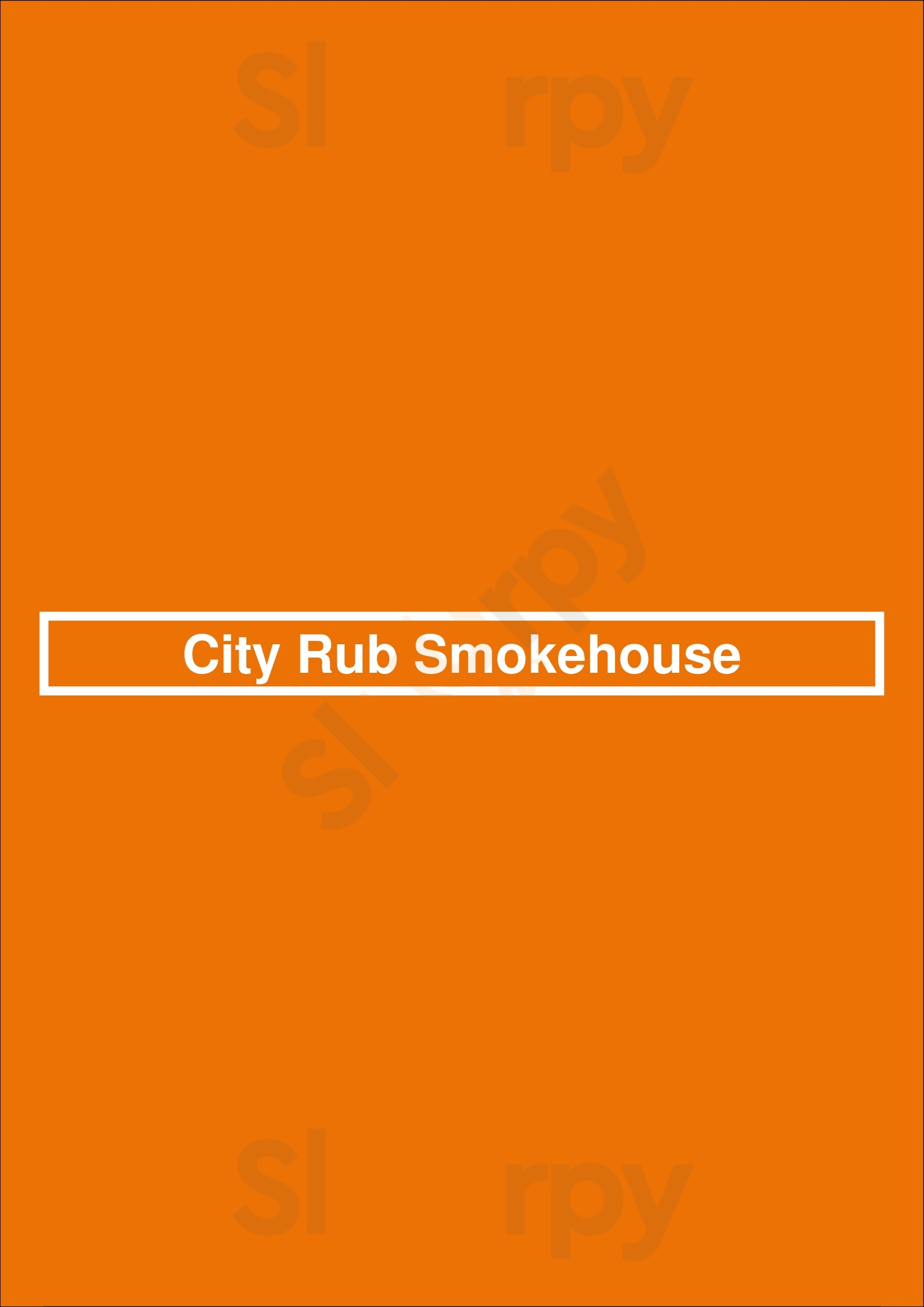 City Rub Smokehouse Newark Menu - 1