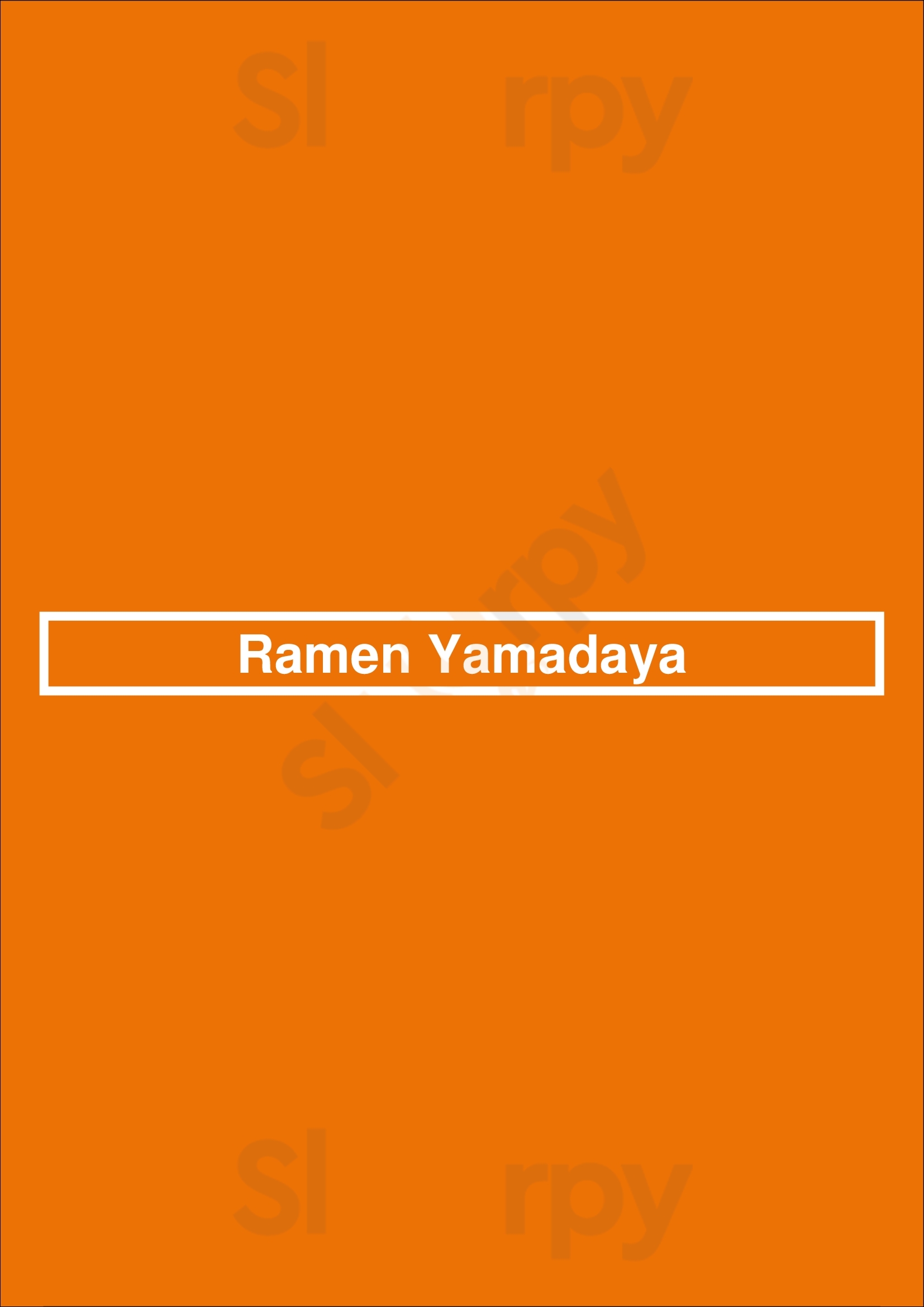 Main Menu - Ramen Yamadaya