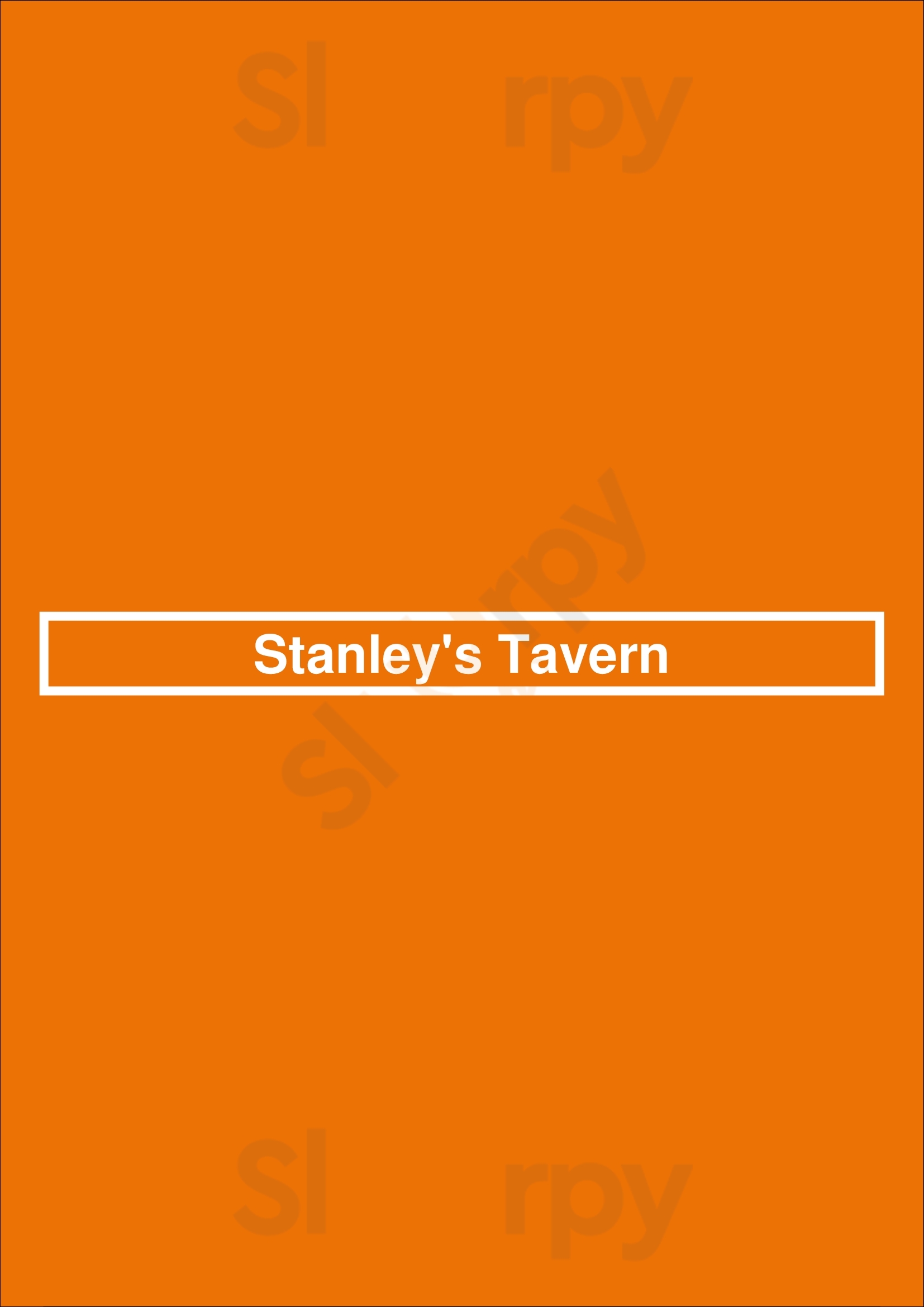 Stanley's Tavern Wilmington Menu - 1