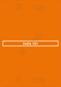 India 101 menu