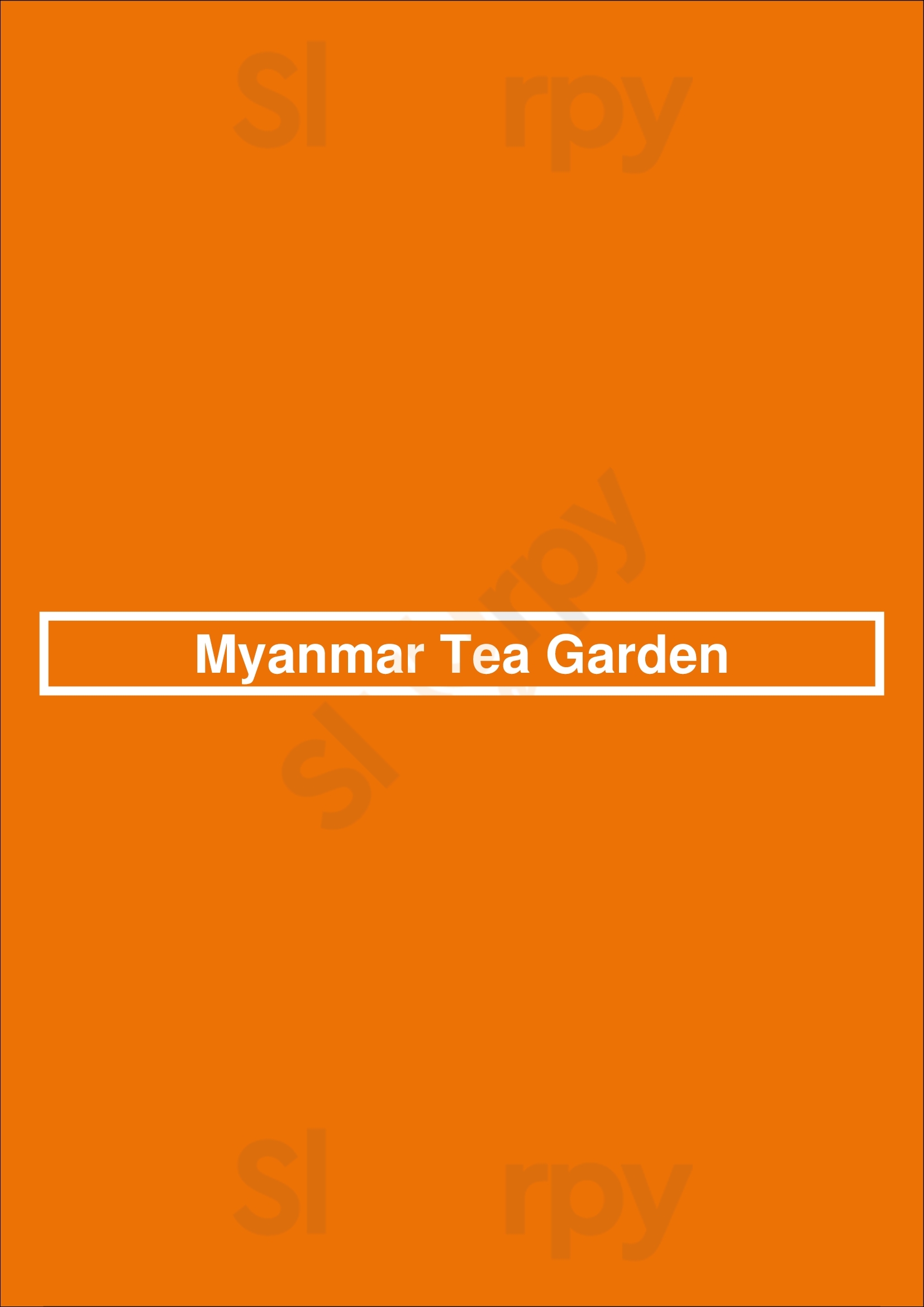 Myanmar Tea Garden Fremont Menu - 1