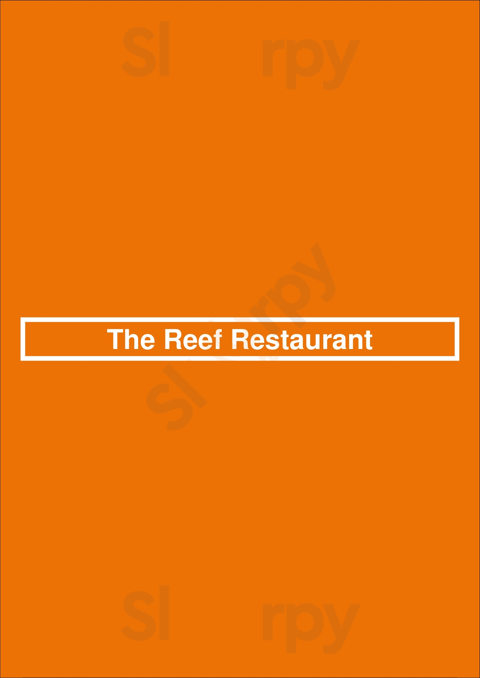 The Reef Restaurant St. Augustine Menu - 1