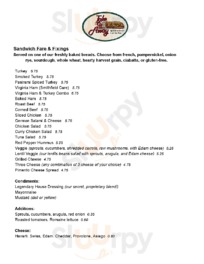 Take It Away menu