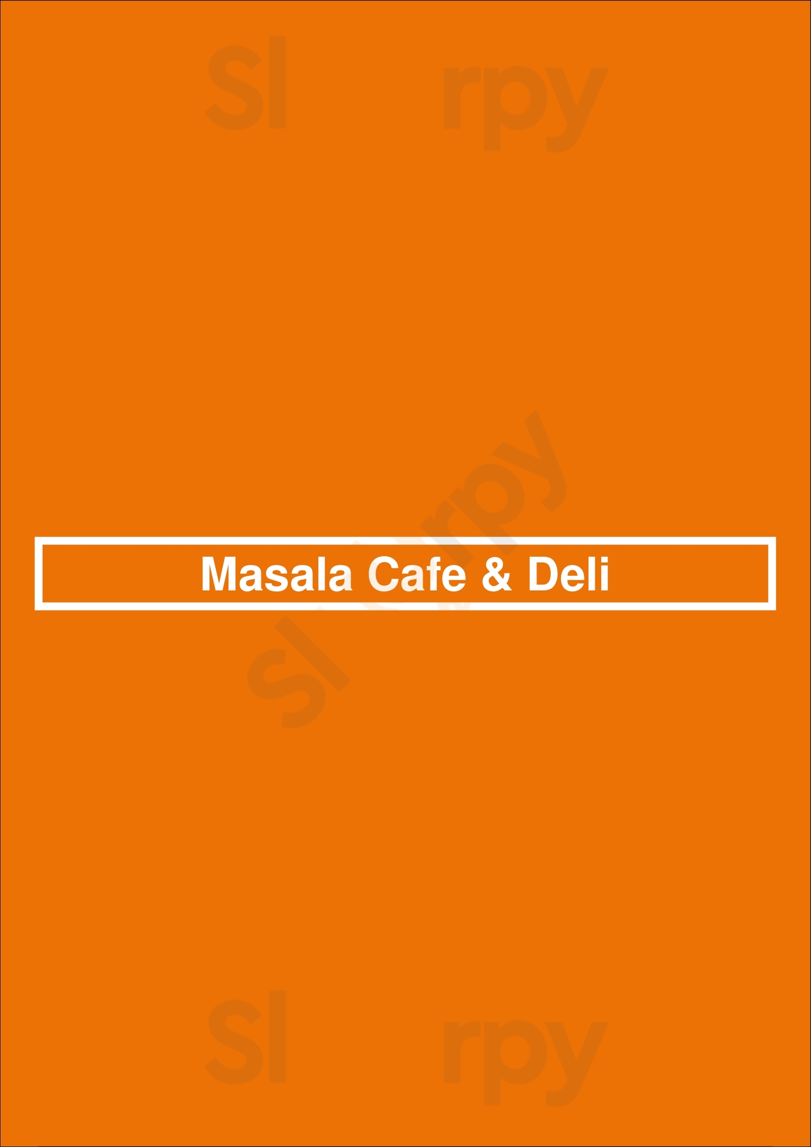 Masala Cafe & Deli Newark Menu - 1