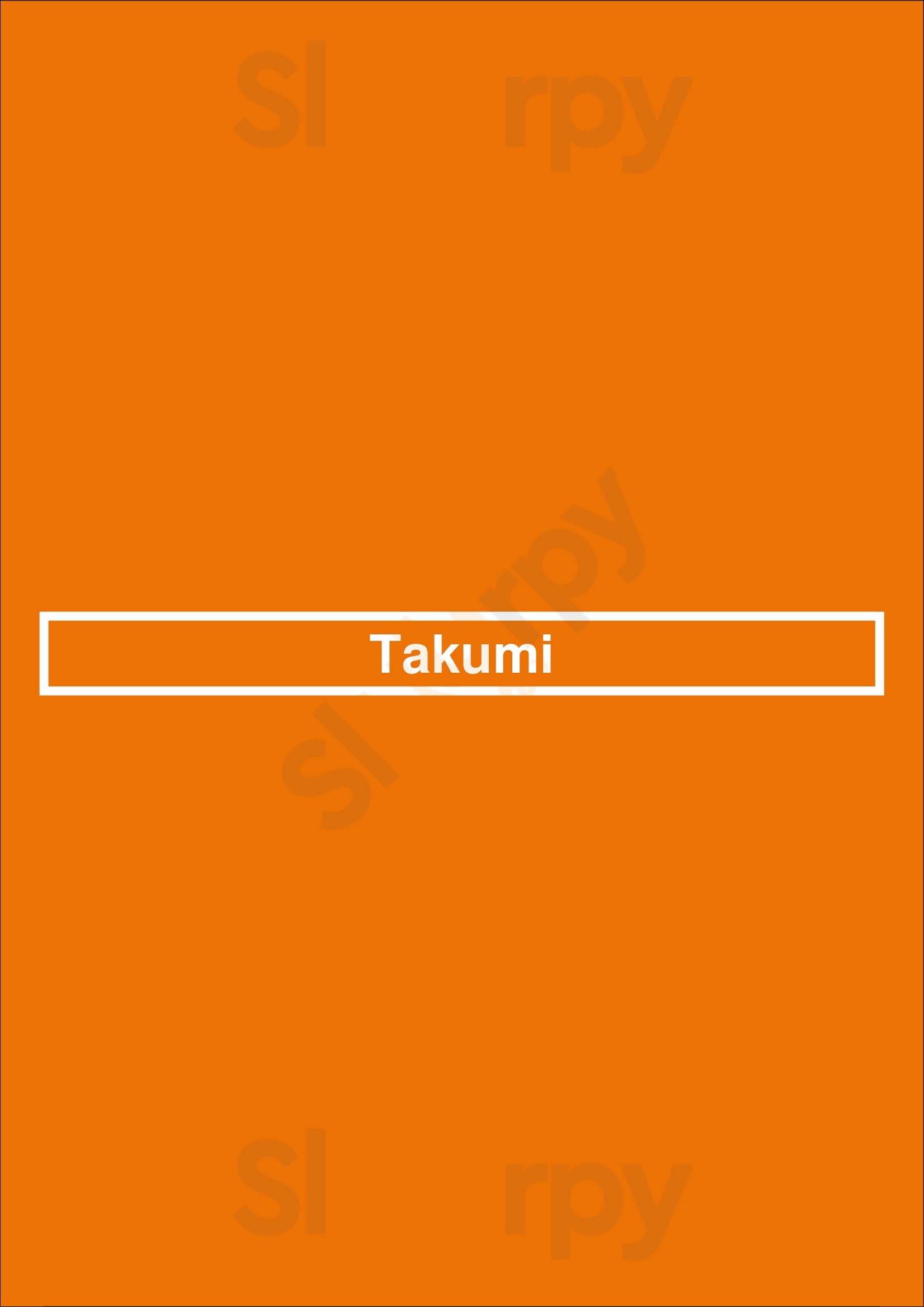 Takumi Wilmington Menu - 1