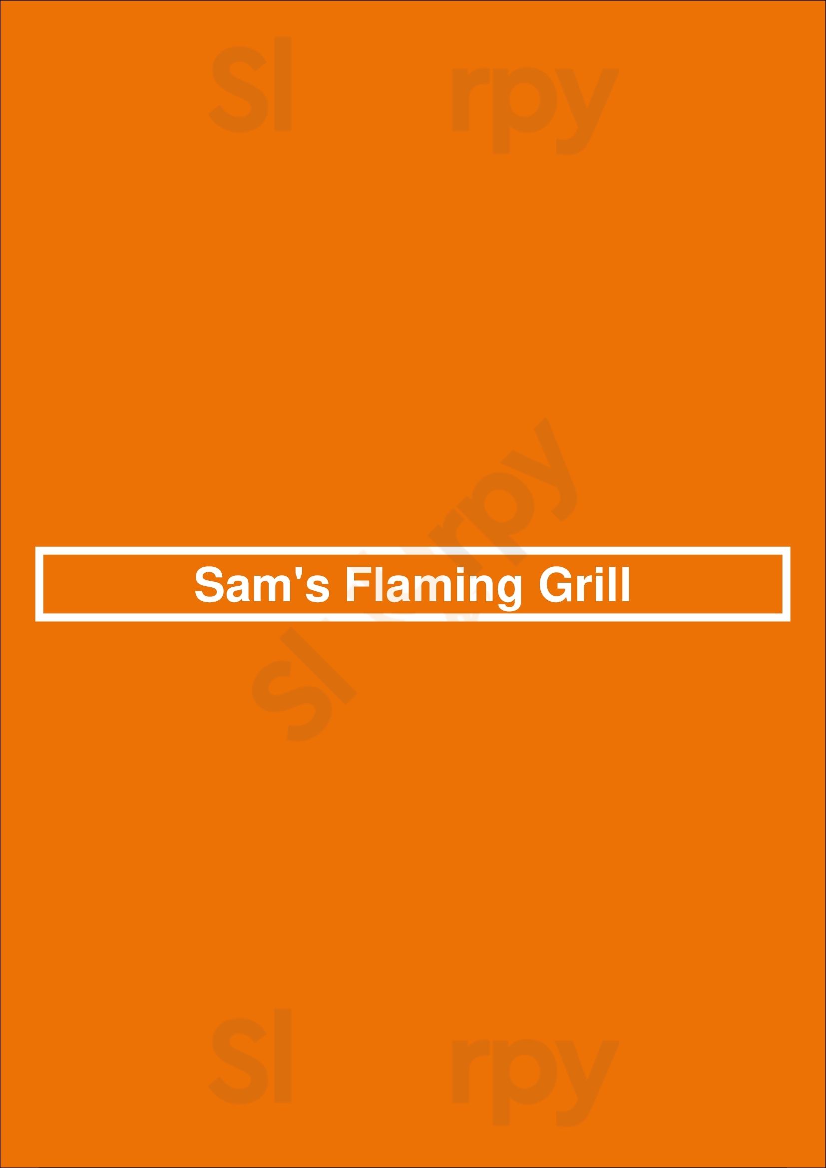 Main Menu - Sam's Flaming Grill