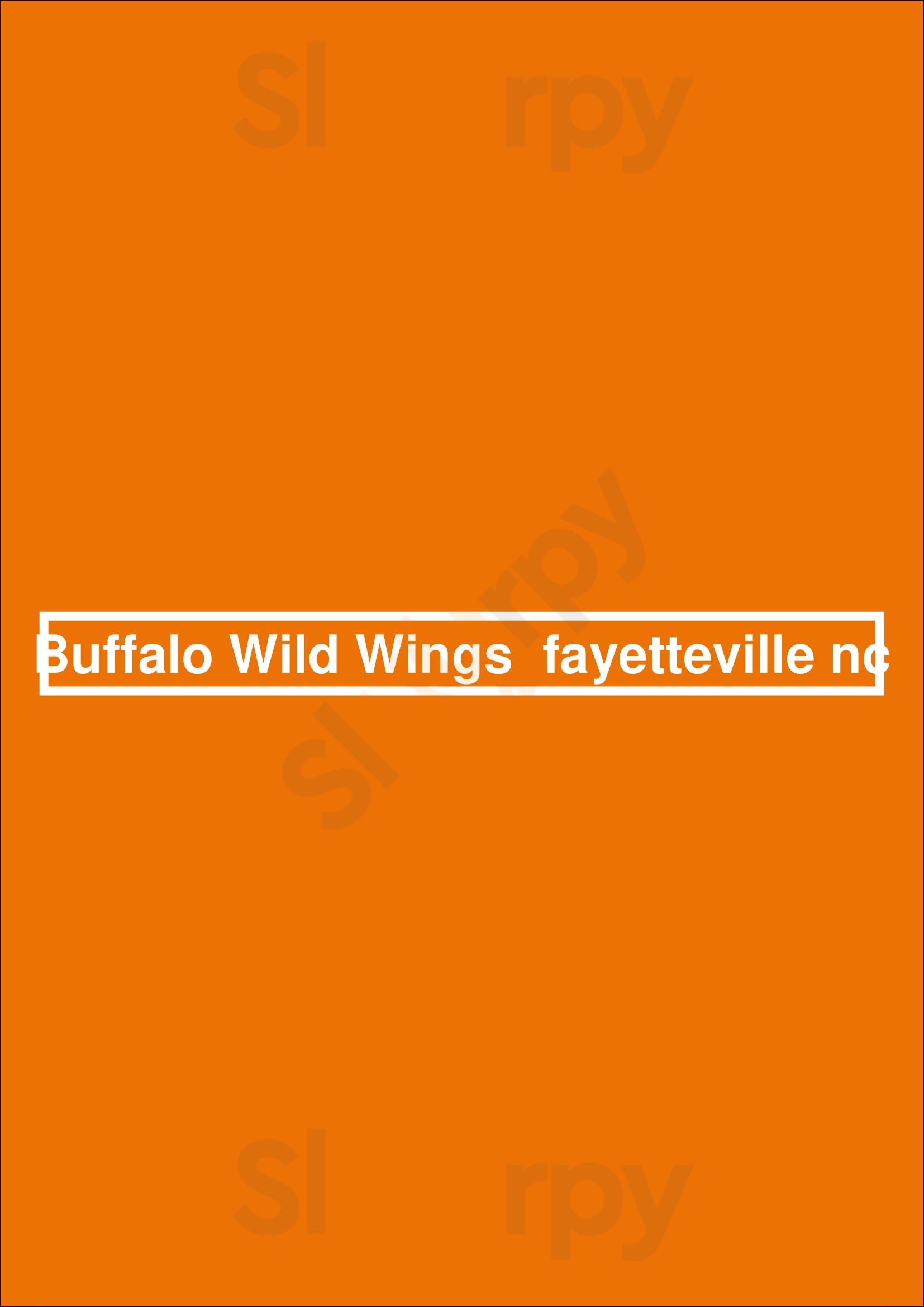Buffalo Wild Wings  Fayetteville Nc Fayetteville Menu - 1