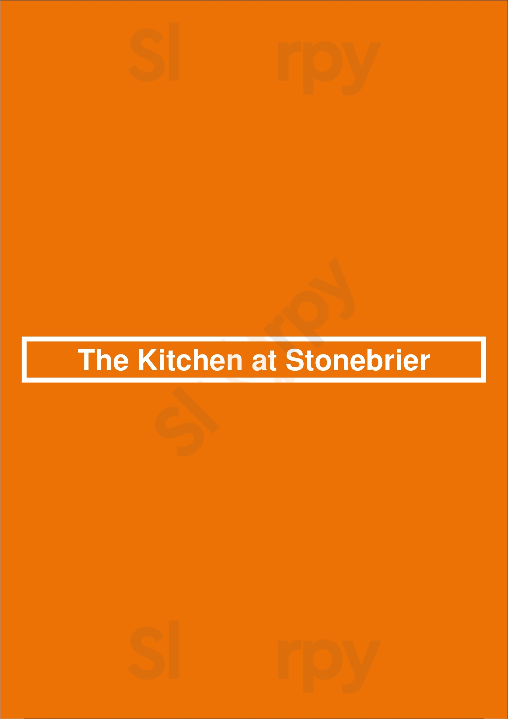 The Kitchen At Stonebrier Stockton Menu - 1