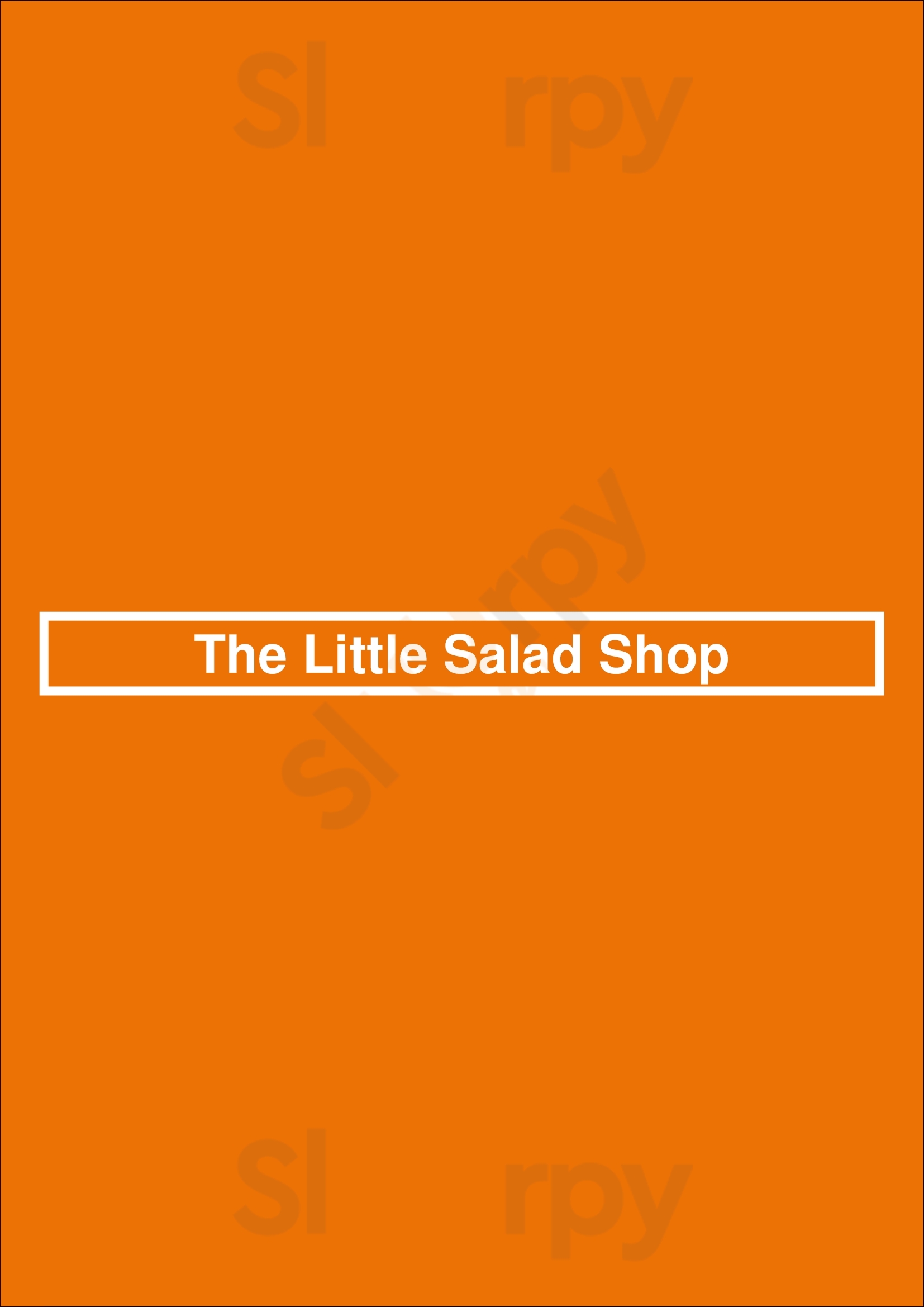 The Little Salad Shop New Haven Menu - 1
