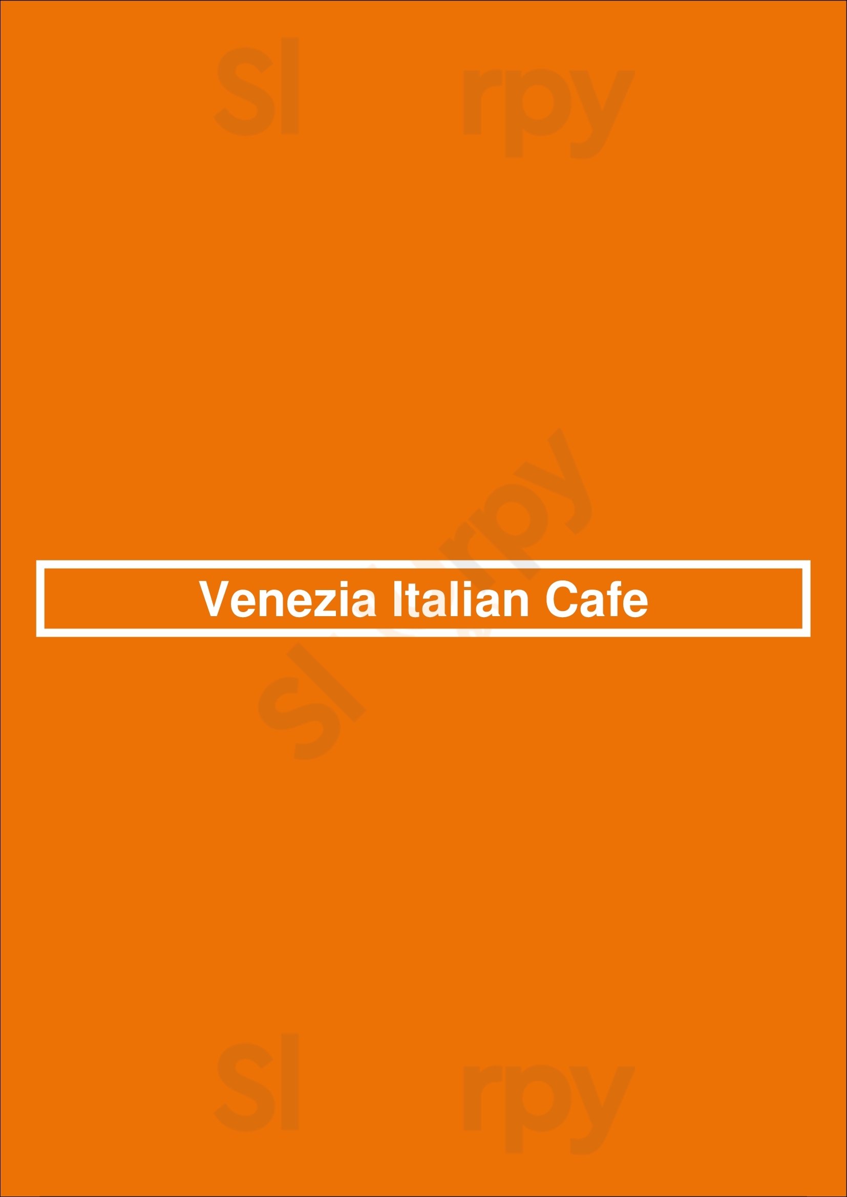 Venezia Italian Cafe Richardson Menu - 1