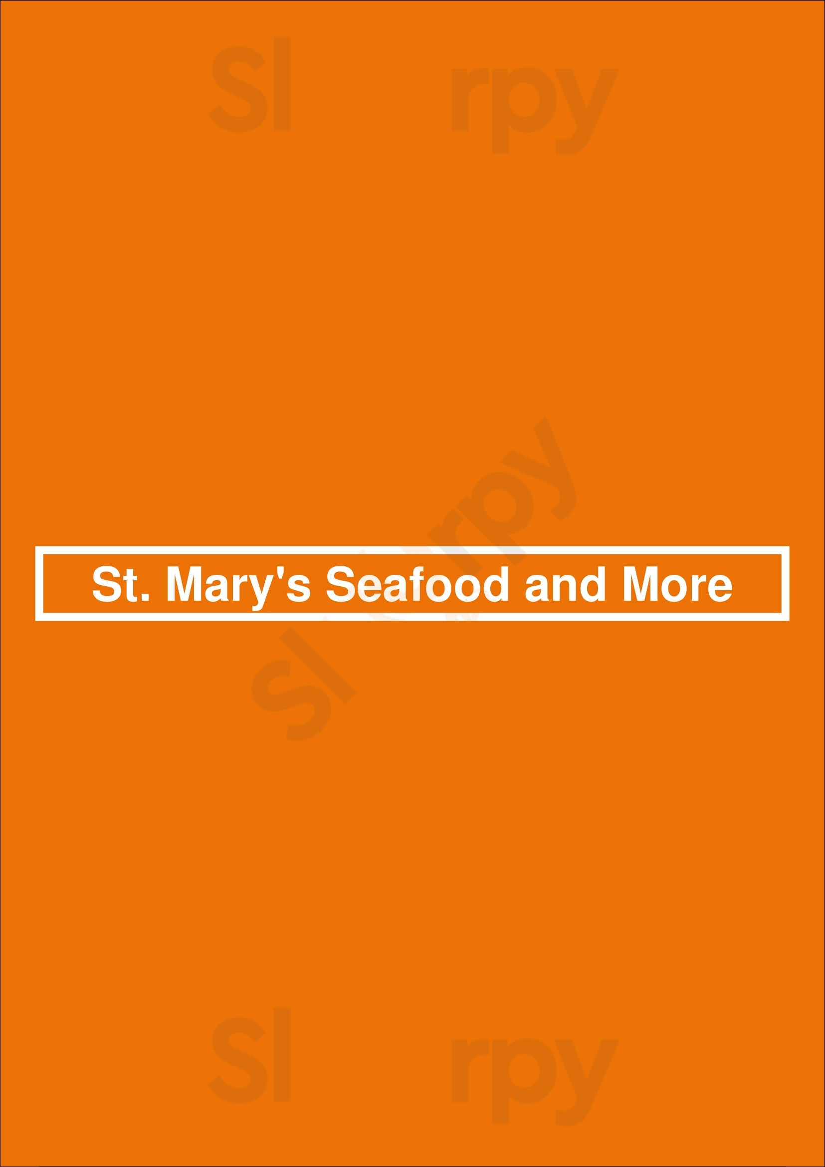 St. Mary's Seafood And More St. Augustine Menu - 1