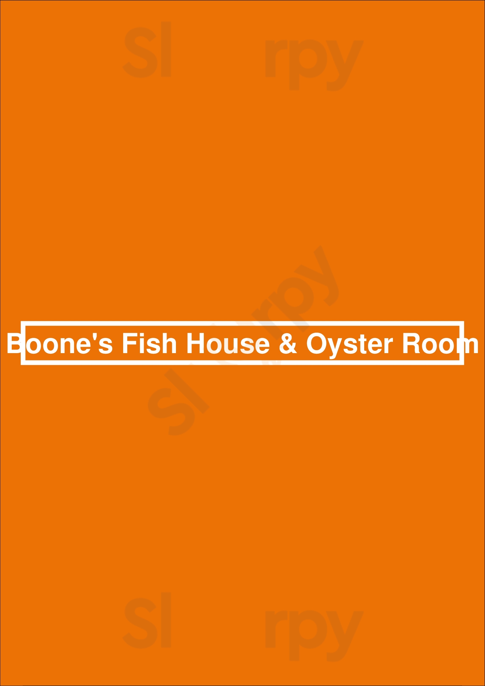 Boone's Fish House & Oyster Room Portland Menu - 1