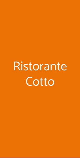 Ristorante Cotto, Roma