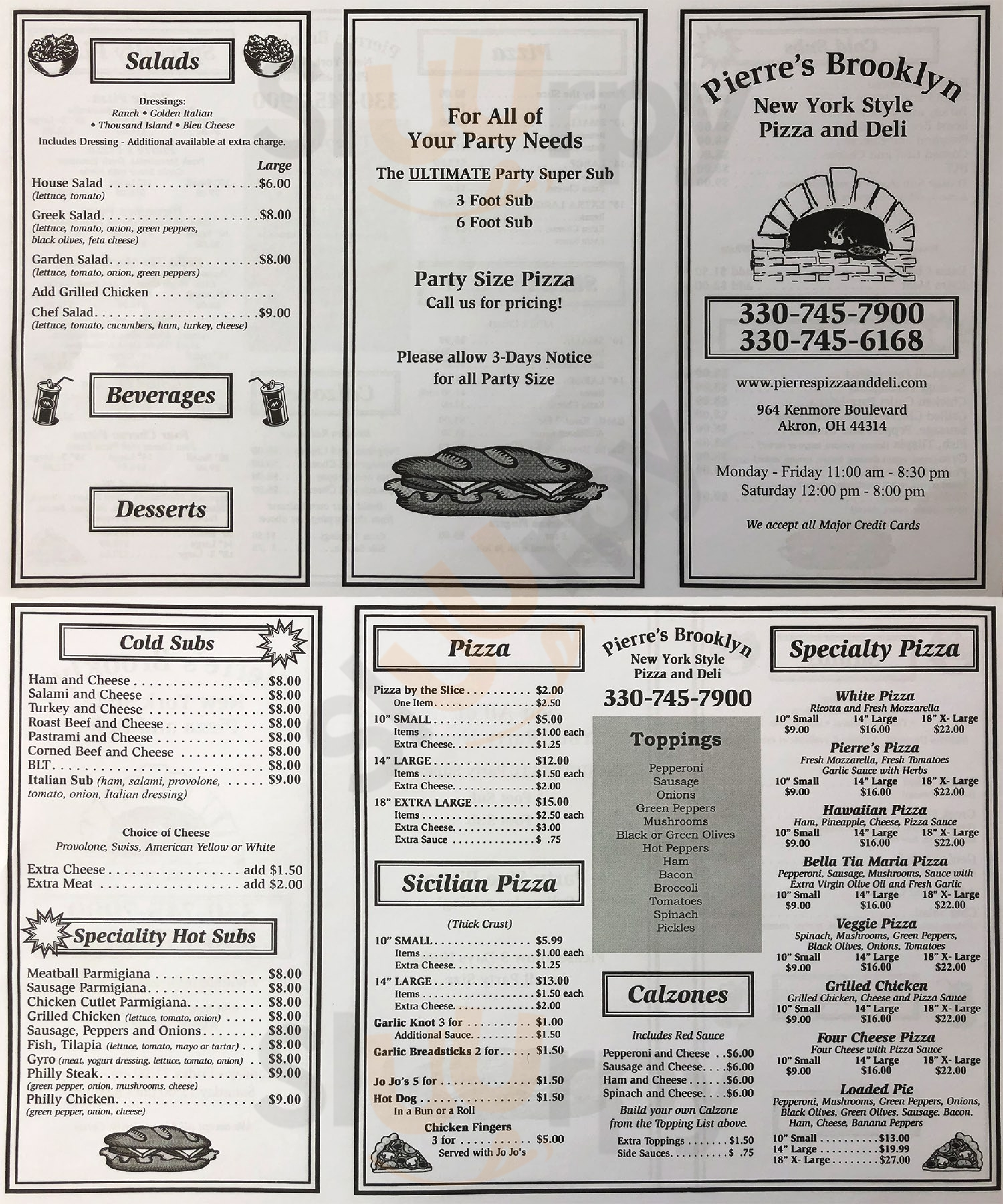 Rob Prerre Brooklyn Pizza And Dl Akron Menu - 1