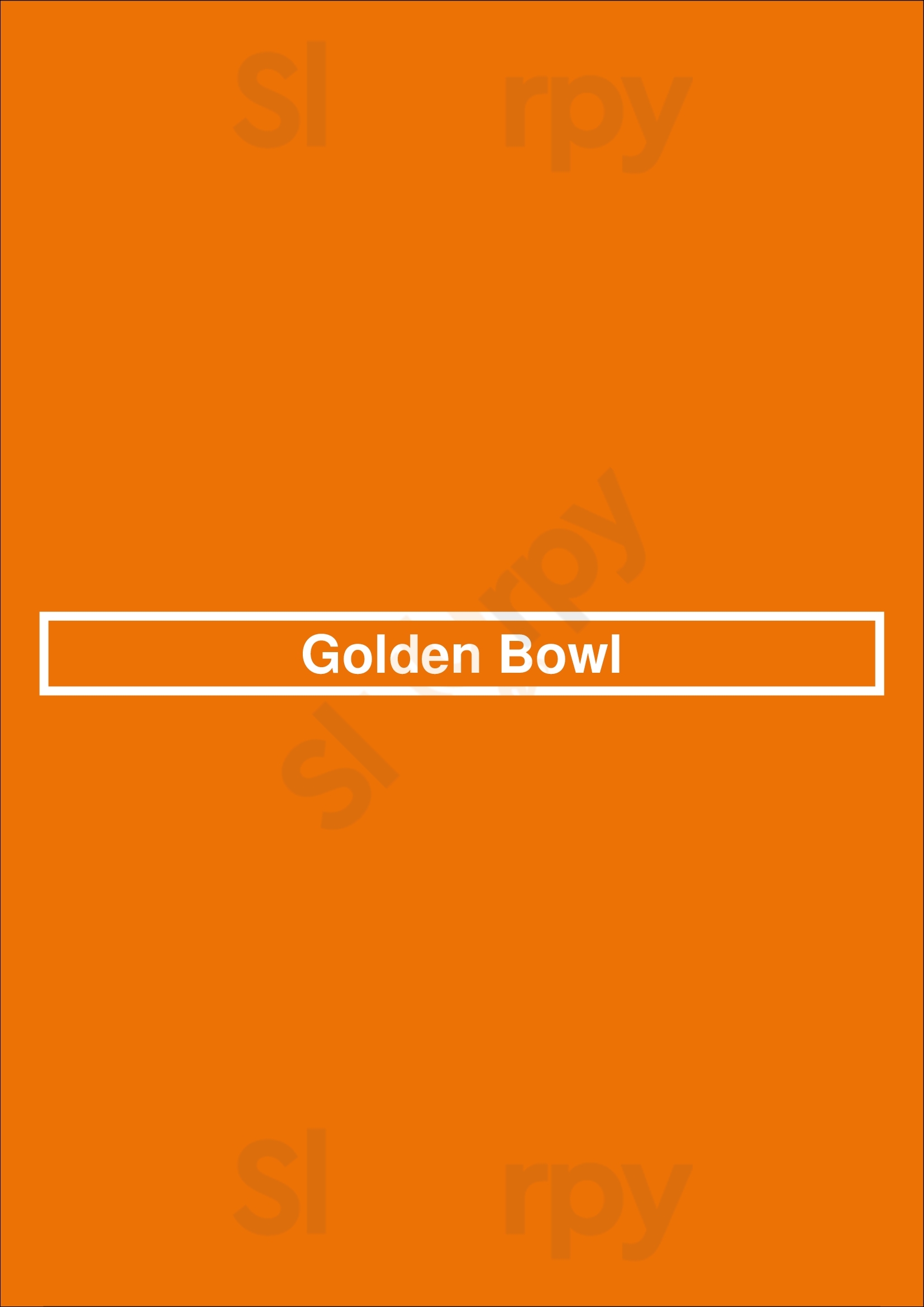 Main Menu - Golden Bowl