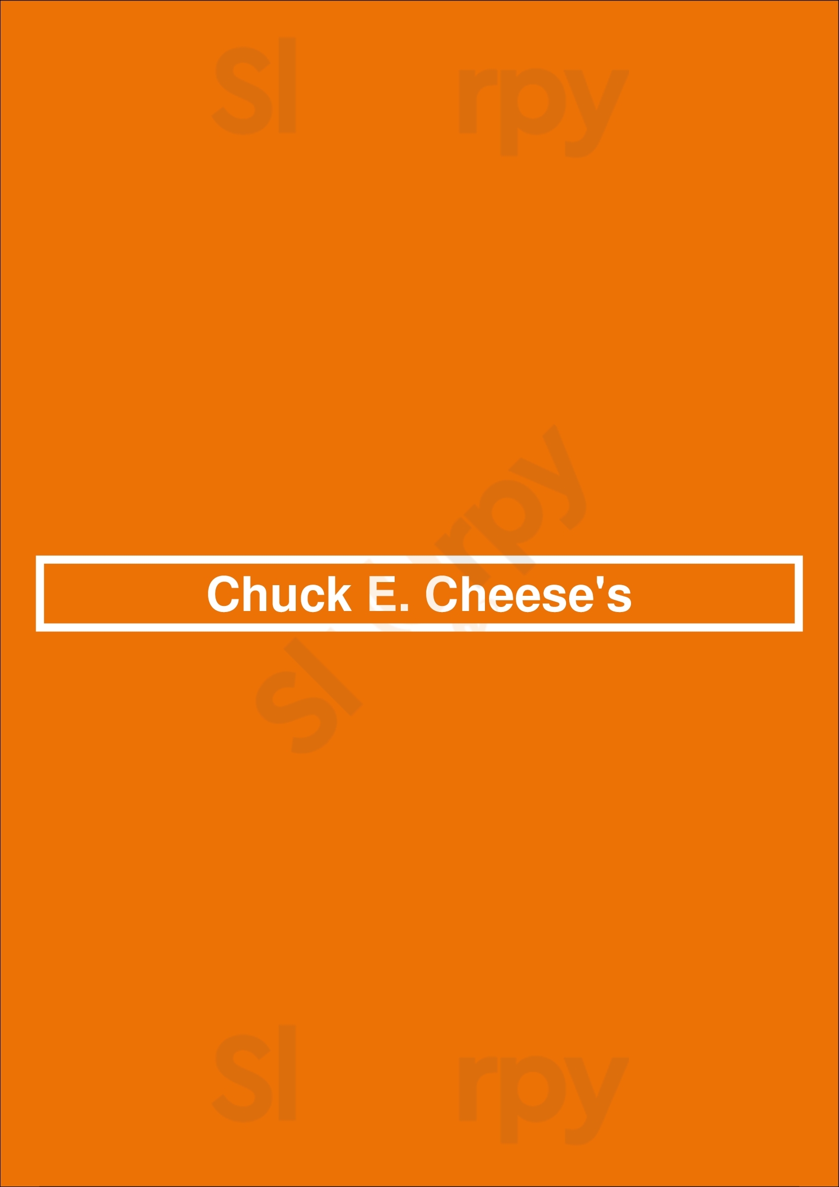 Main Menu - Chuck E. Cheese
