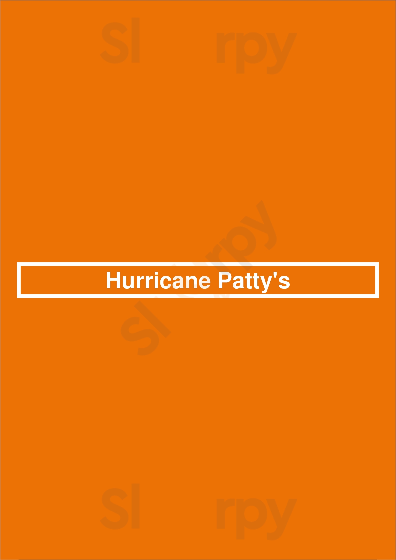 Hurricane Patty's St. Augustine Menu - 1
