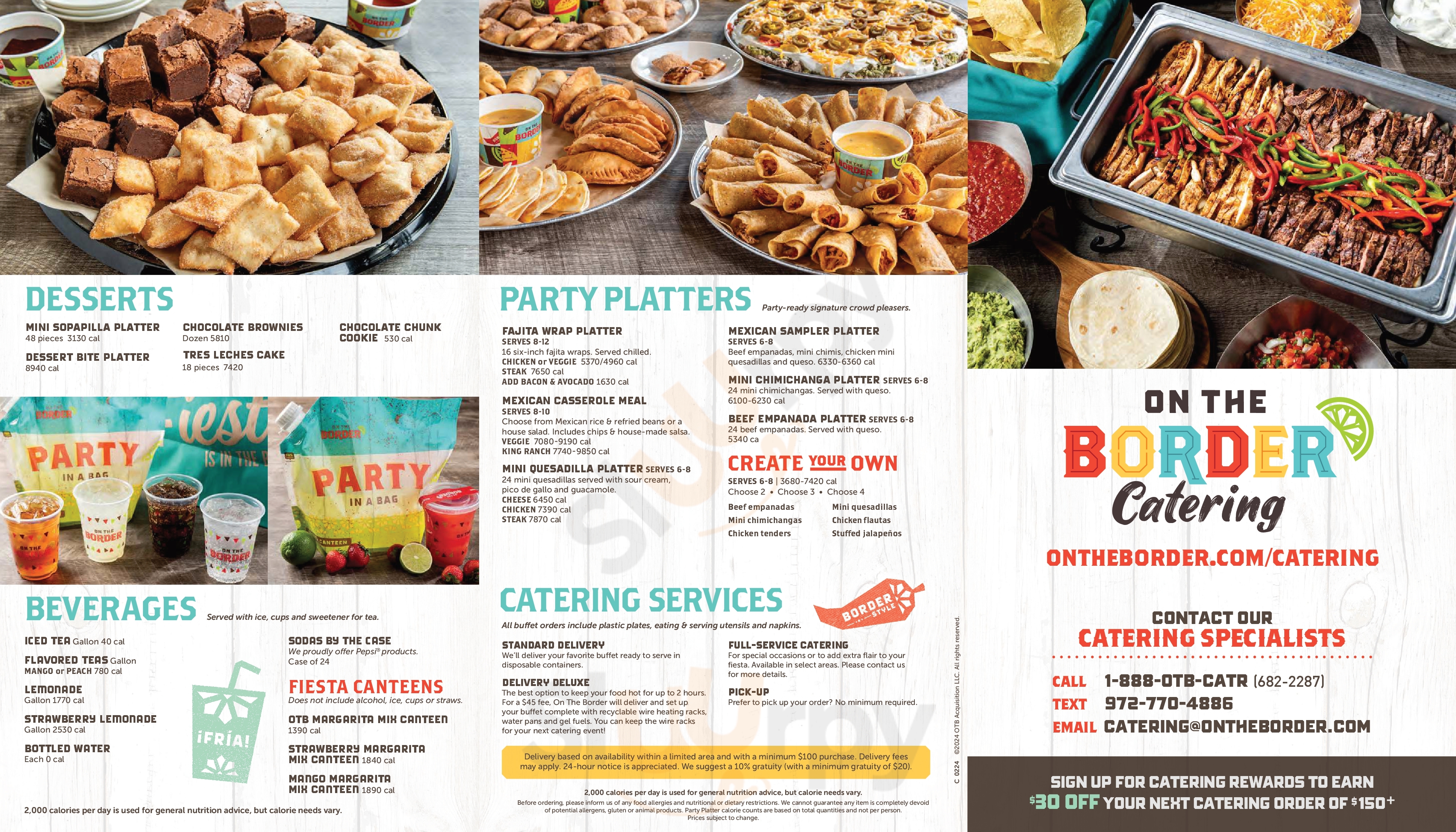 Main Menu - On The Border Mexican Grill & Cantina