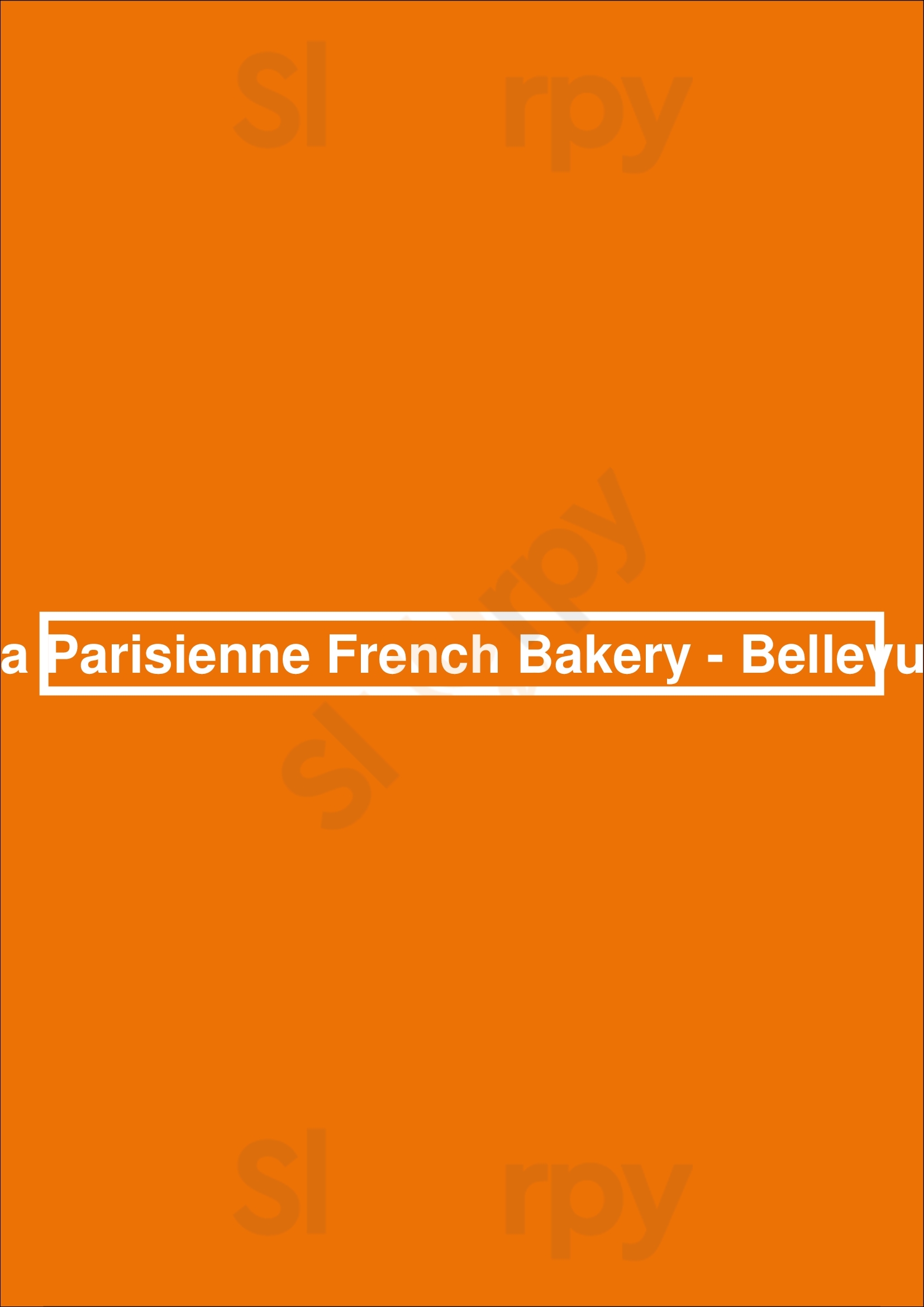 La Parisienne French Bakery - Bellevue Bellevue Menu - 1