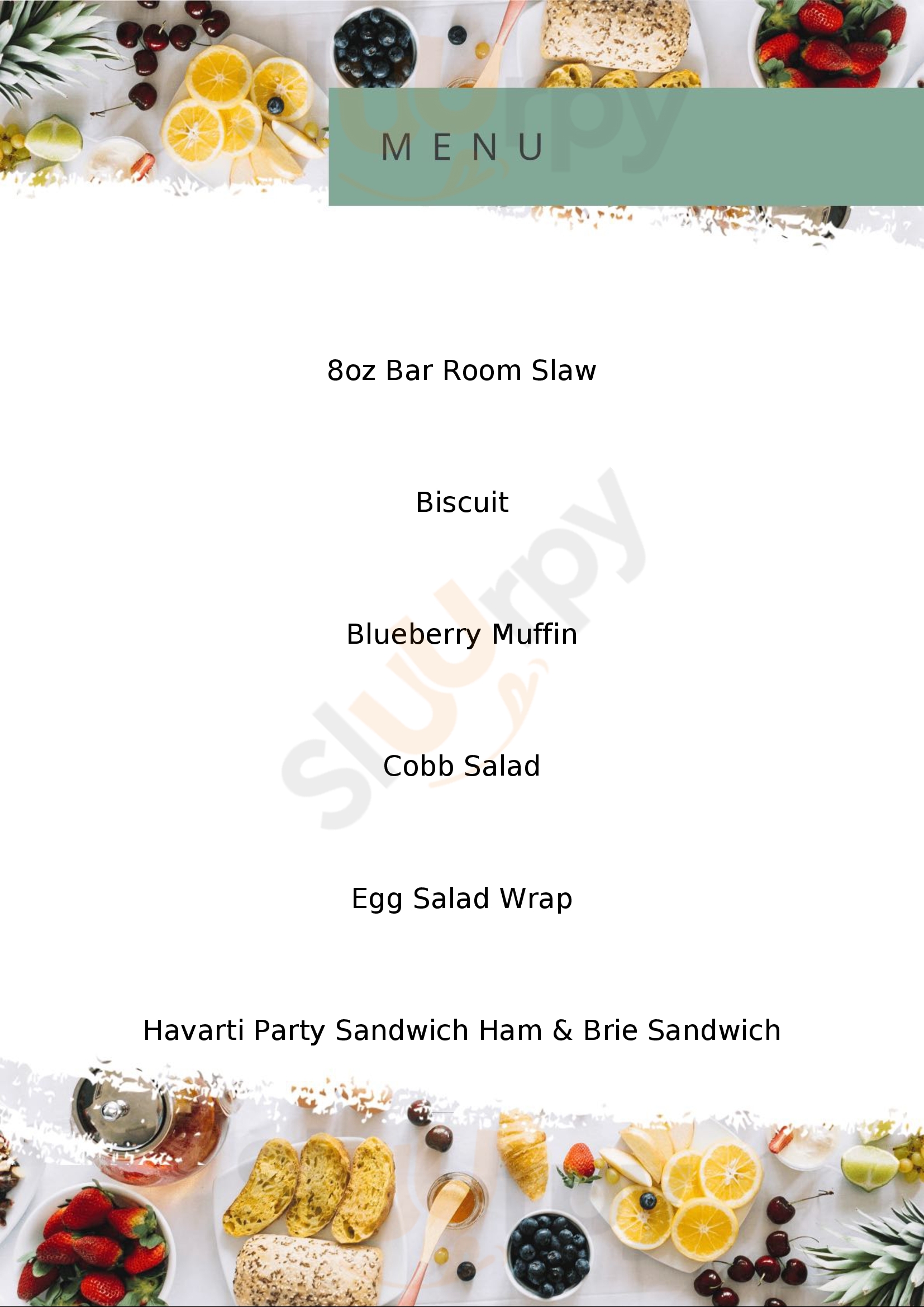 Menu Fuudies - Parker's Pantry