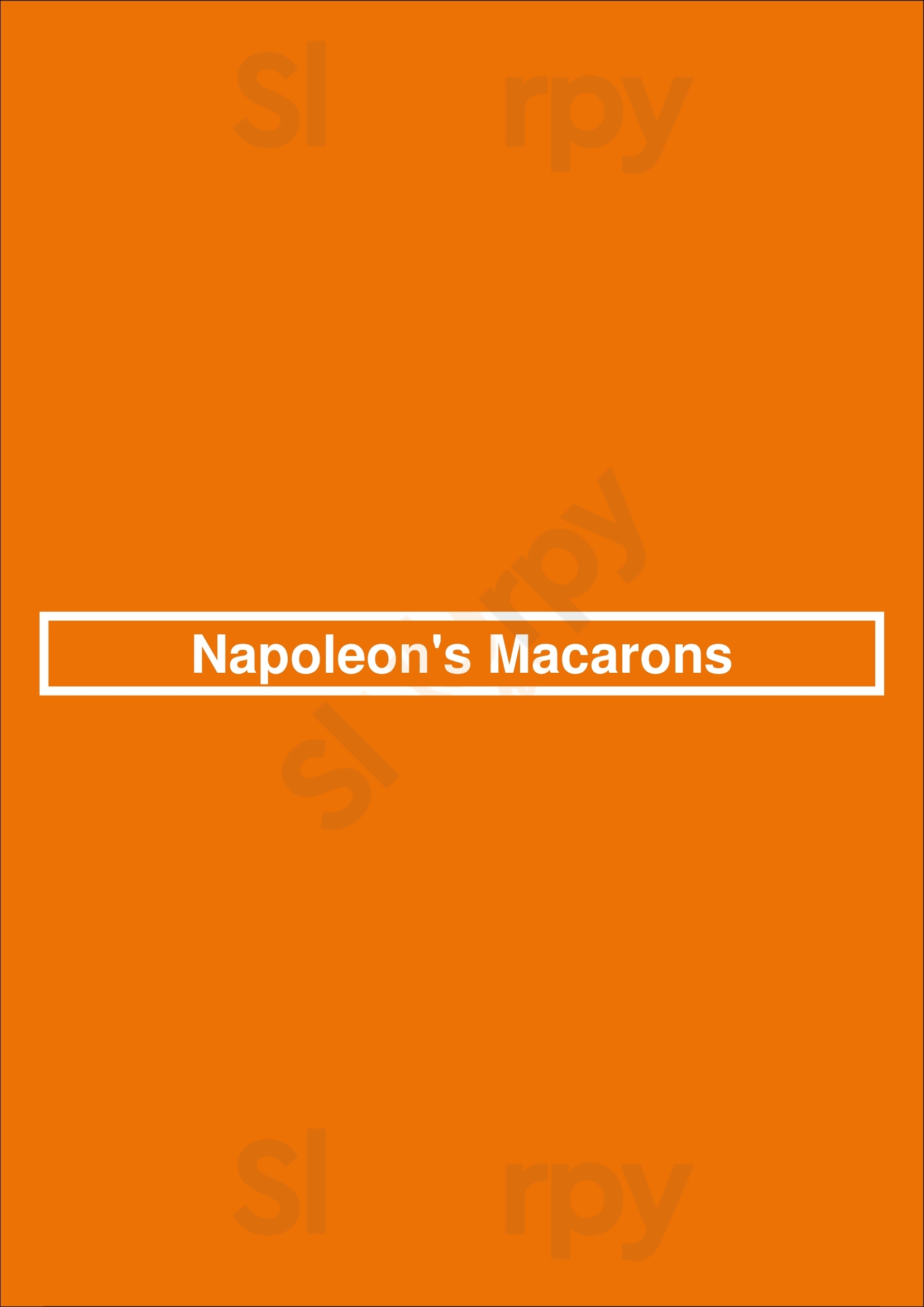 Main Menu - Napoleon's Macarons