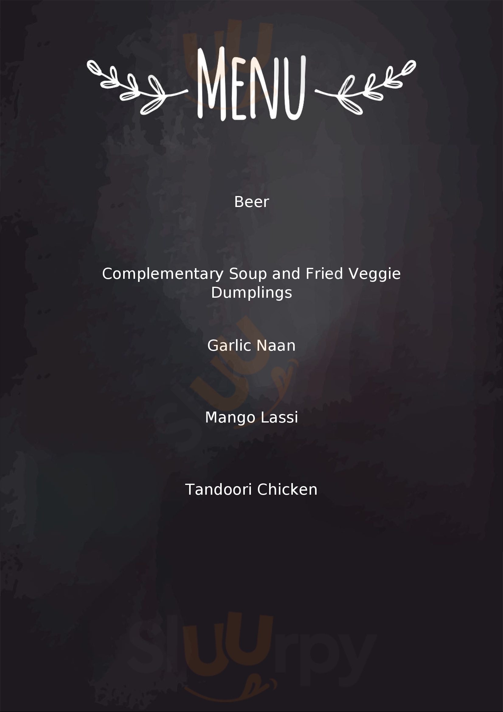 Menu Fuudies - Sitar Indian Restaurant