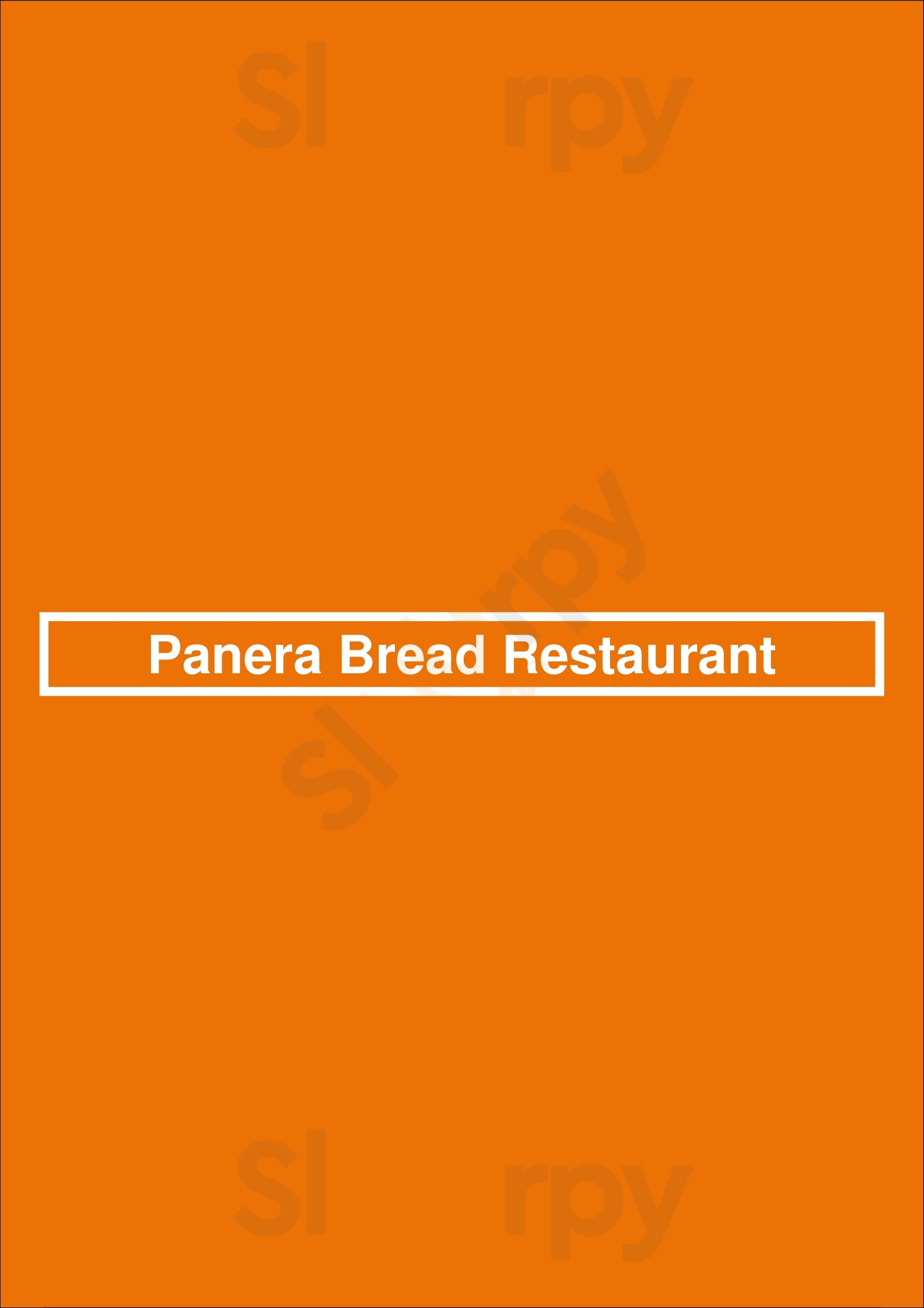 Main Menu - Panera Bread Restaurant