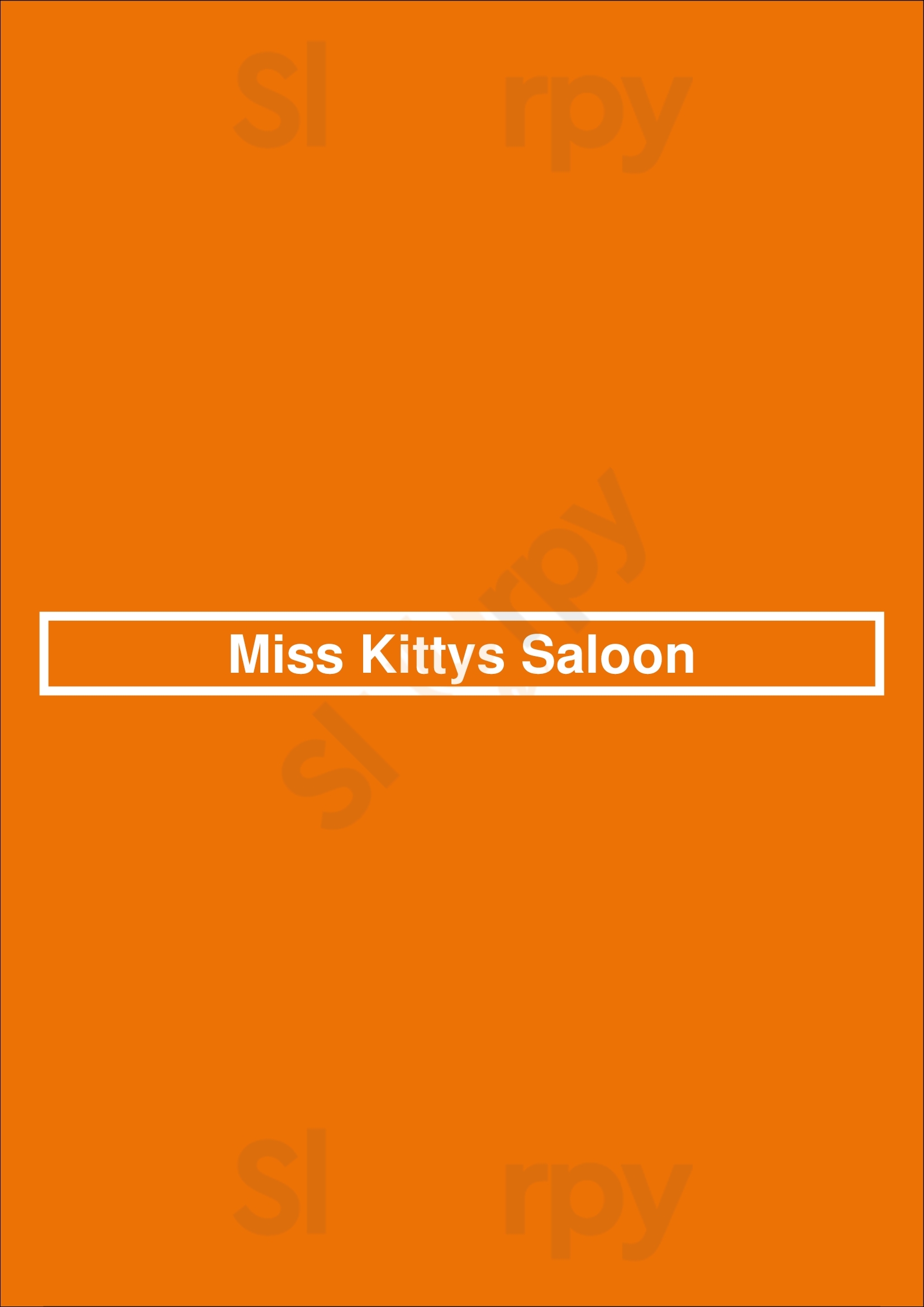 Miss Kittys Saloon Naperville Menu - 1