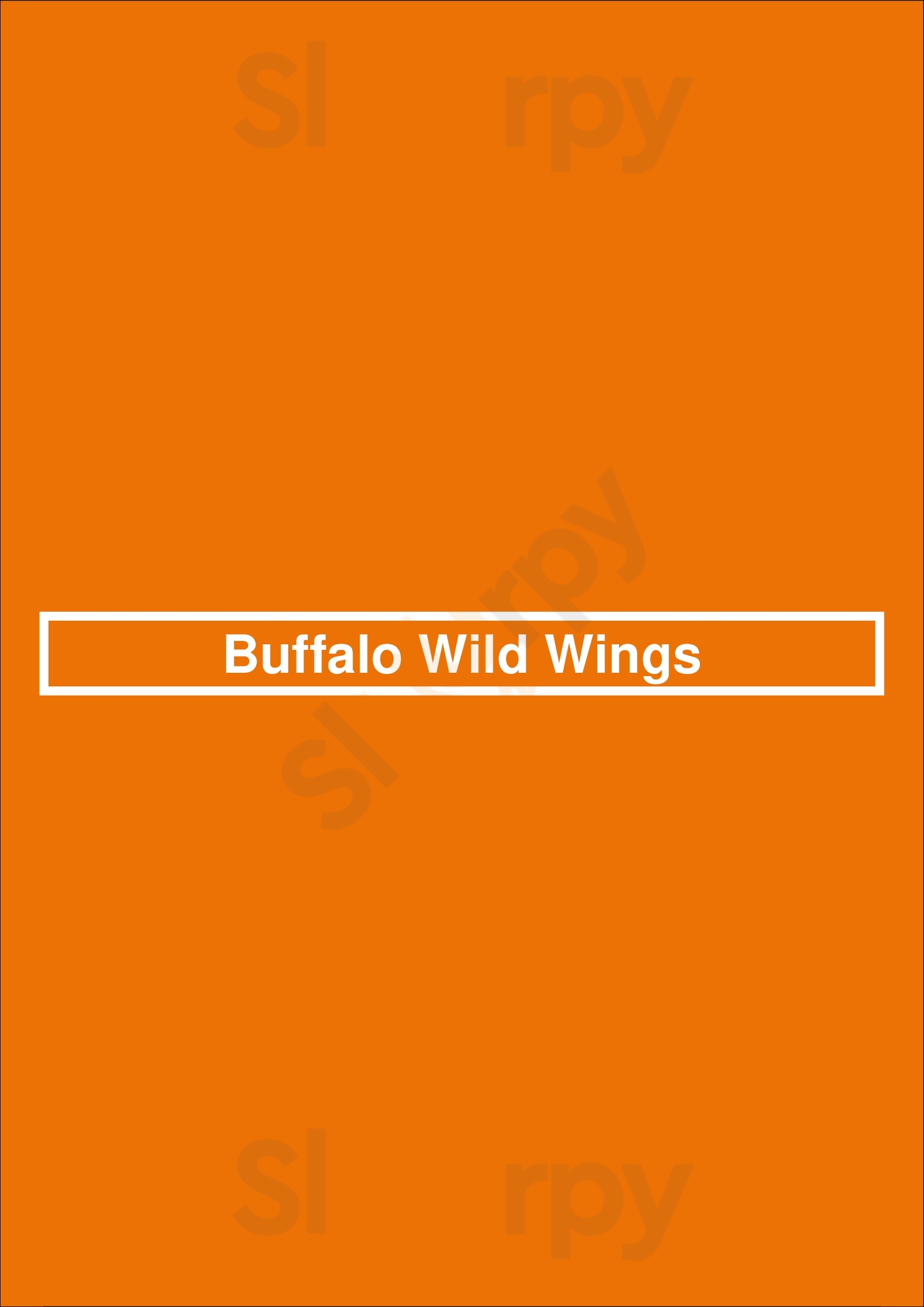Main Menu - Buffalo Wild Wings