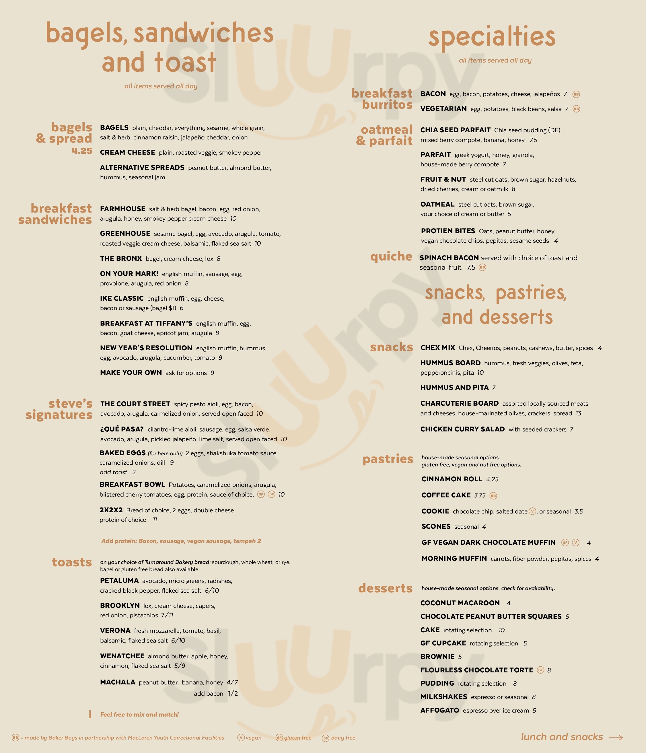 Main Menu - Isaac's Coffee Wine & Dessert